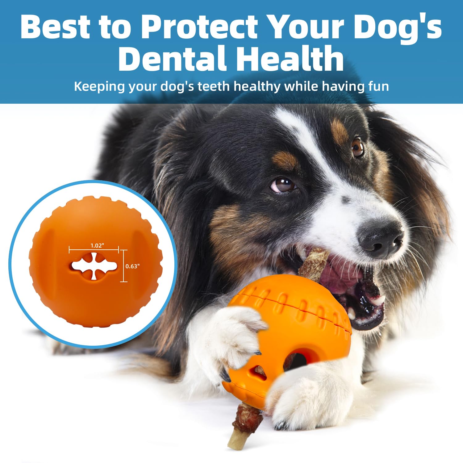 Durable Skull-Shaped Treat Dispensing Dog Toy for Large Dogs - Anxiety Relief, Boredom Buster, Easy to Clean (Orange) - Perfect for Indoor Play, Training Rewards & Mental Stimulation