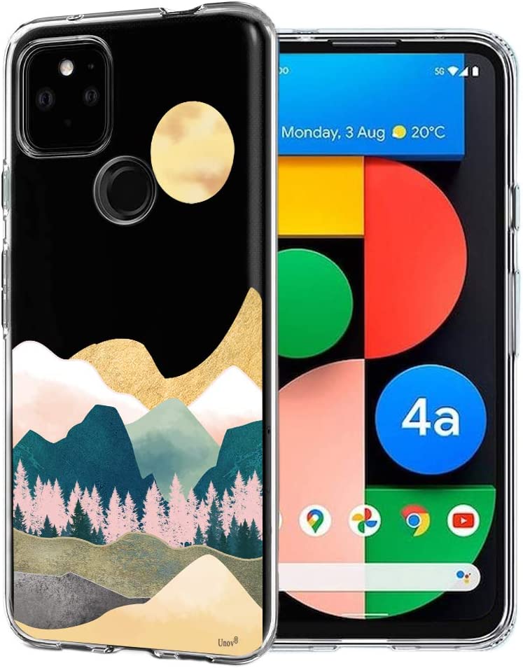 Google Pixel 4a 5G Clear Pattern Protective Case - Shockproof Slim Fit Cover with Anti-Scratch Design for Daily Use, Work & Travel Protection