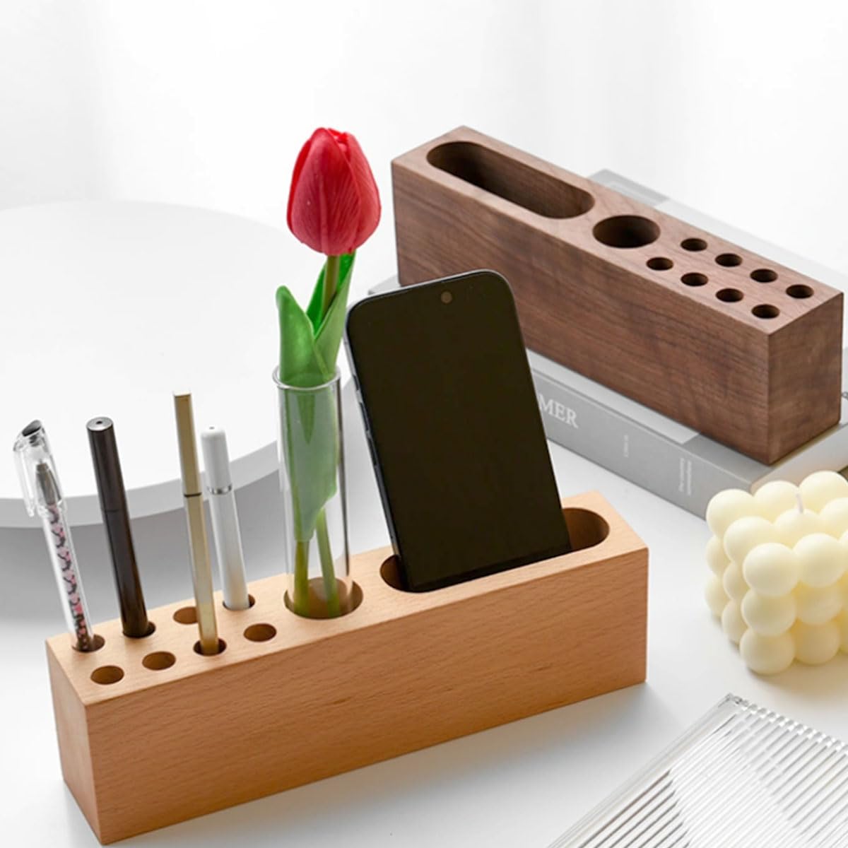 LITAITAI Black Pen Holder for Desk - Premium Pencil Organizer for School, Home & Office | Perfect Teacher Gift & Desk Accessory | Ideal for Classroom, Workstation & Study Spaces