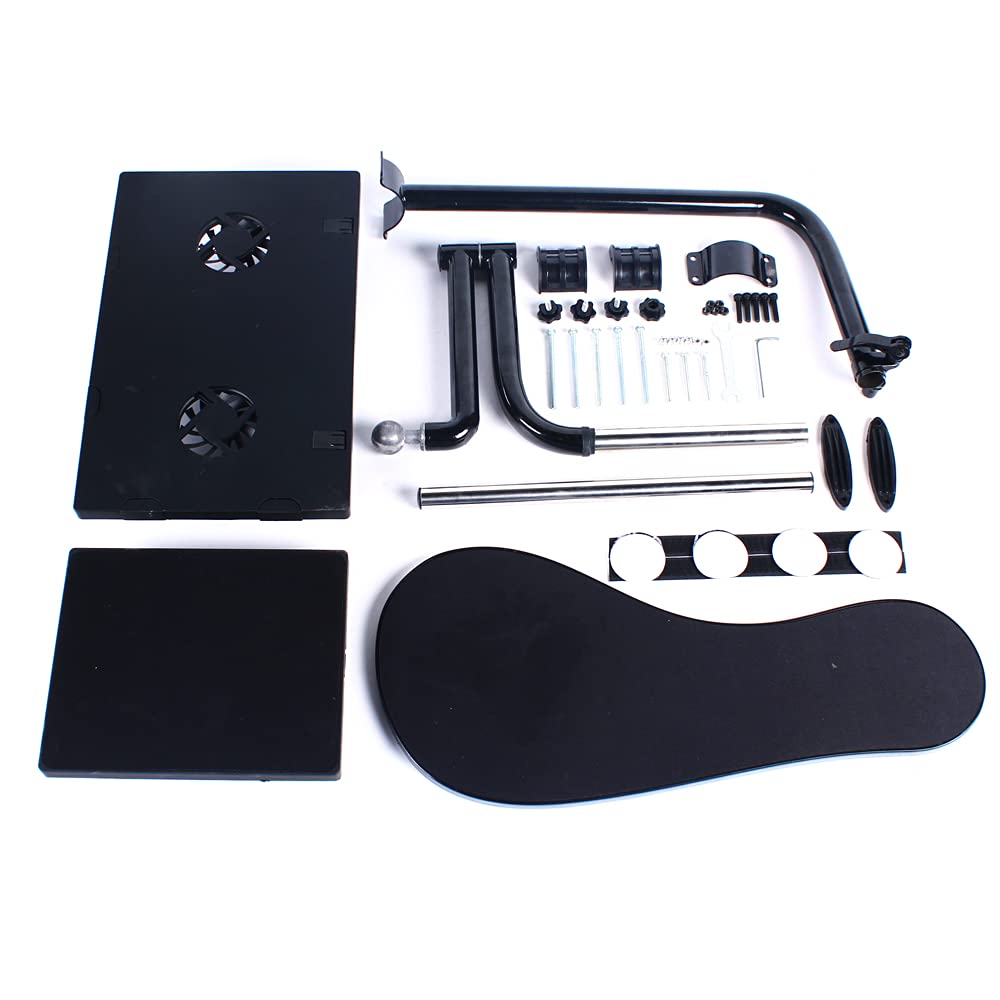 Adjustable Laptop Desk Mount with Tray - Ergonomic Laptop Arm Holder for 16 Inch Notebook - Chair Mount Keyboard Tray for Home Office, Gaming & Workspace Setup
