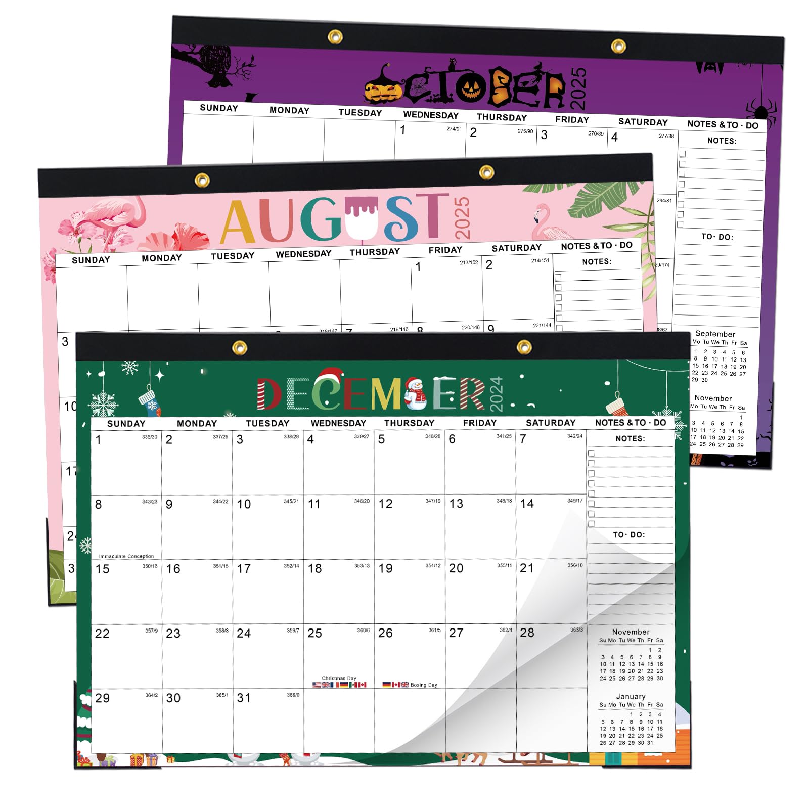 2025 Desk Calendar - Monthly Themed Desktop & Wall Planner (Now - Dec 2025) | 17
