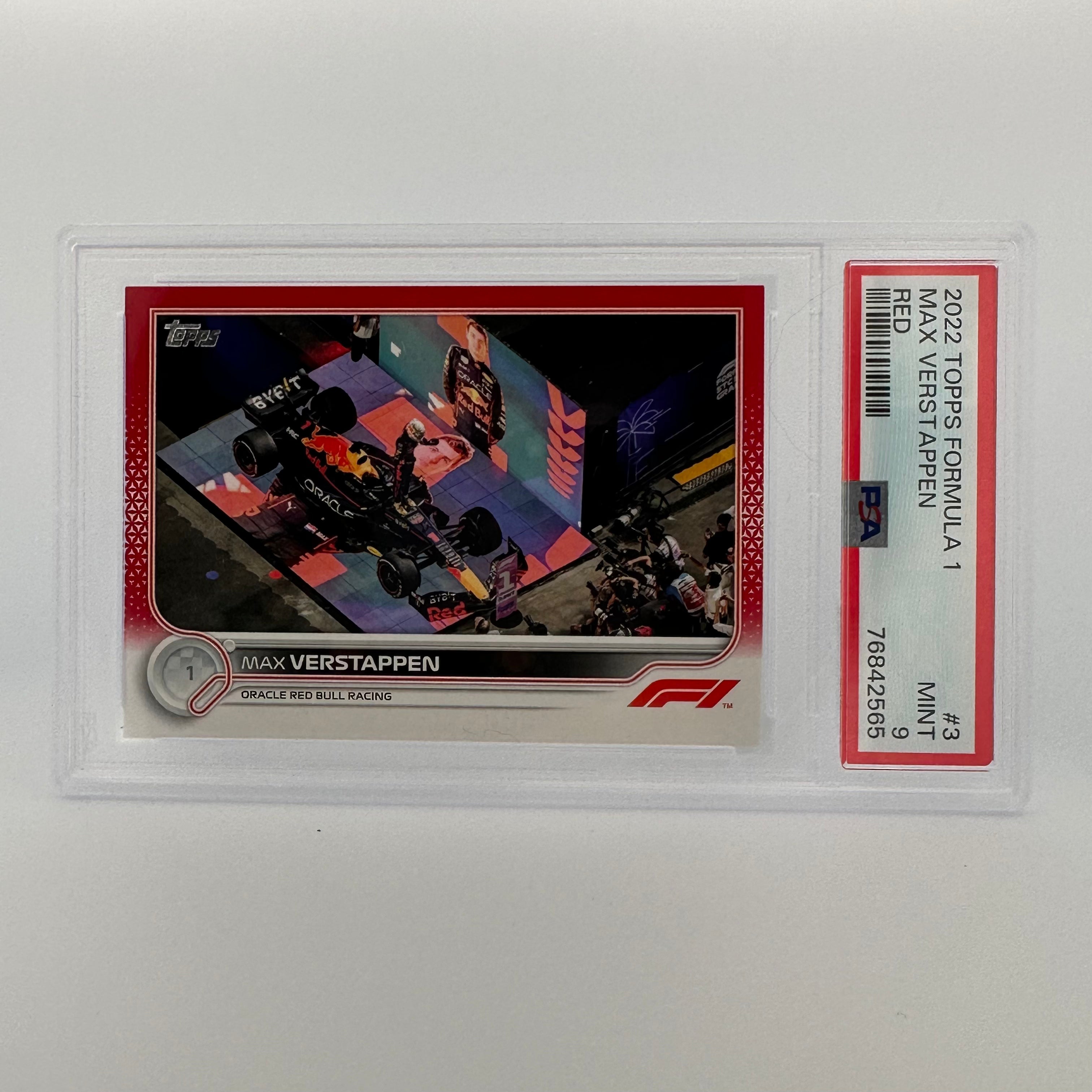PSA 9 Graded 4/5 MAX VERSTAPPEN #3 Red Formula 1 Trading Card - Perfect for F1 Collectors, Sports Memorabilia & Racing Fans