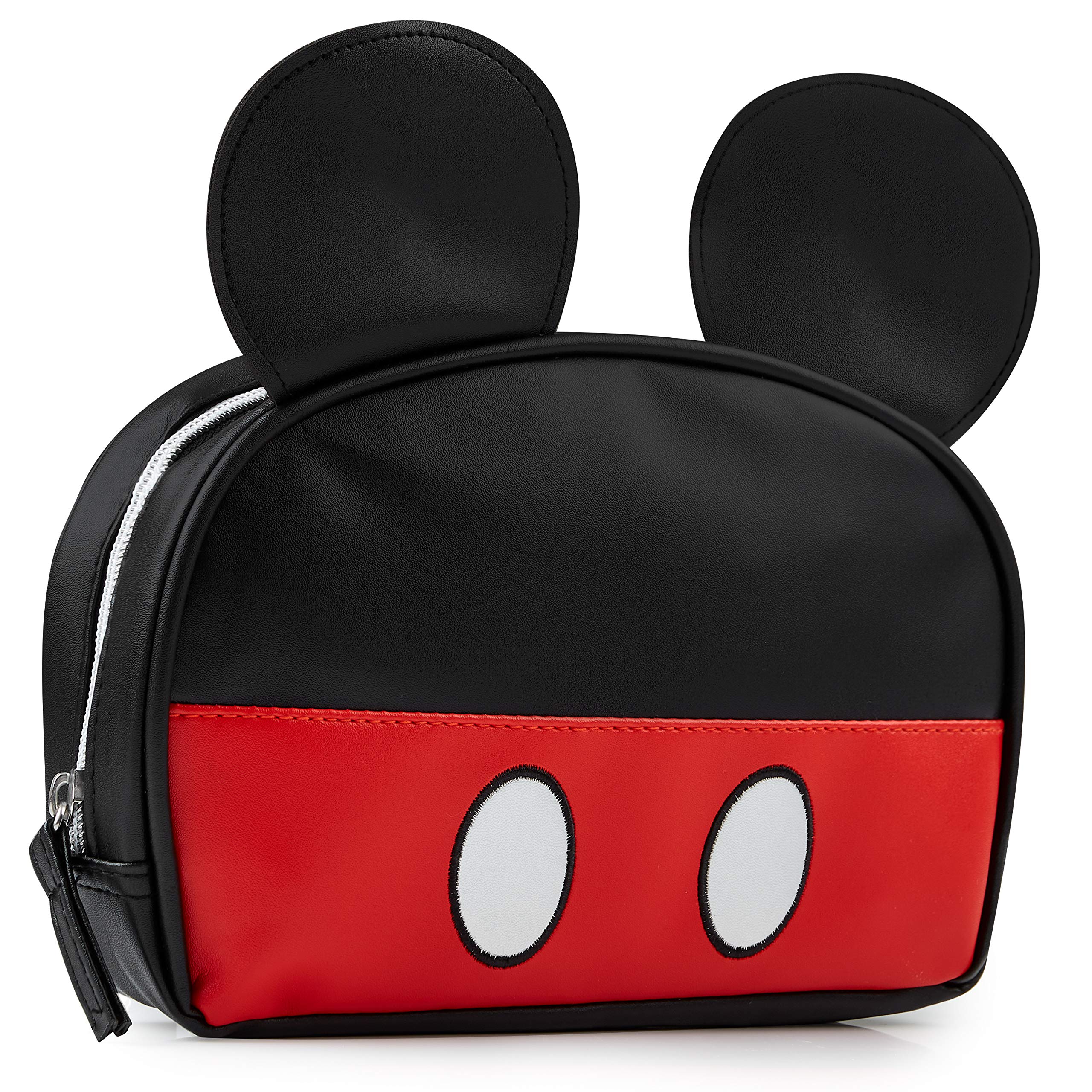Disney Mickey Mouse Makeup Bag for Women - Travel Cosmetic Organizer with Black Mickey Design - Perfect Gift for Disney Fans, Girls & Women - Ideal for Travel, Gym, Work & Daily Use