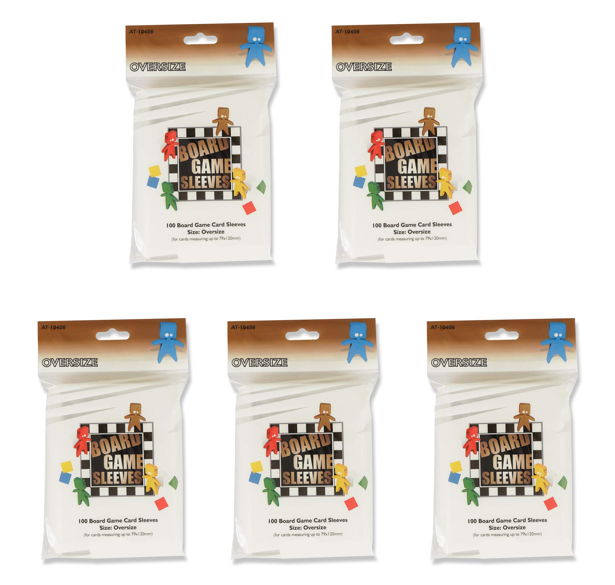 5 Packs Arcane Tinmen Board Game Sleeves - 100 ct Oversized Card Protectors for MTG, Yu-Gi-Oh & Collectible Cards | Premium Quality, Perfect Fit | Great for Game Nights & Card Collection Protection