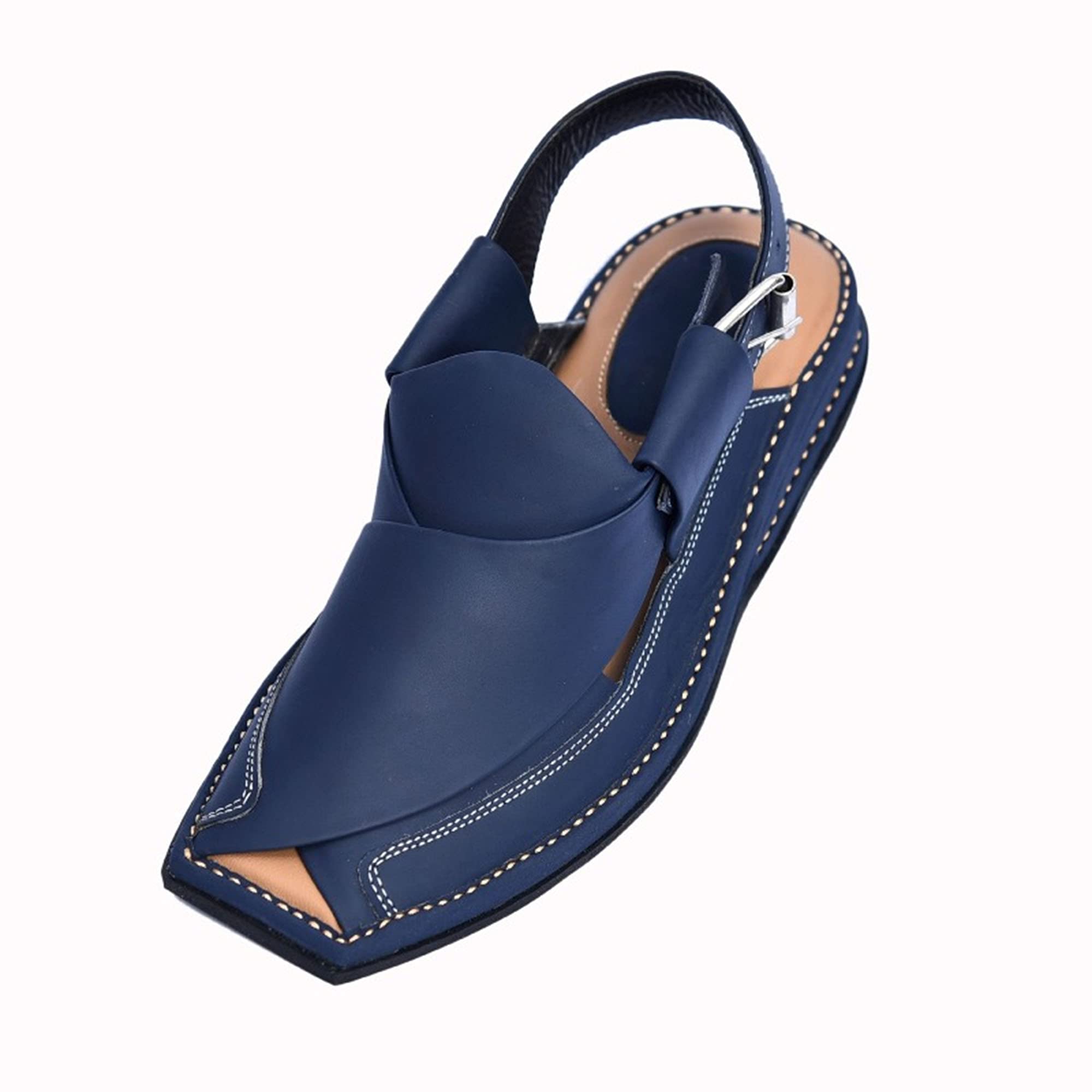 Men's Comfortable Double Sole Cowhide Leather Sandals - Traditional Summer Style for Casual Outings, Beach Walks & Vacation Wear