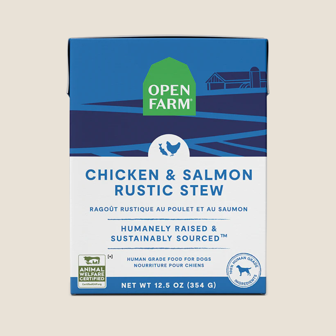 Open Farm Rustic Stew Chicken & Salmon Recipe - Premium Grain-Free Dog Food for All Breeds - Perfect for Mealtime & Special Occasions