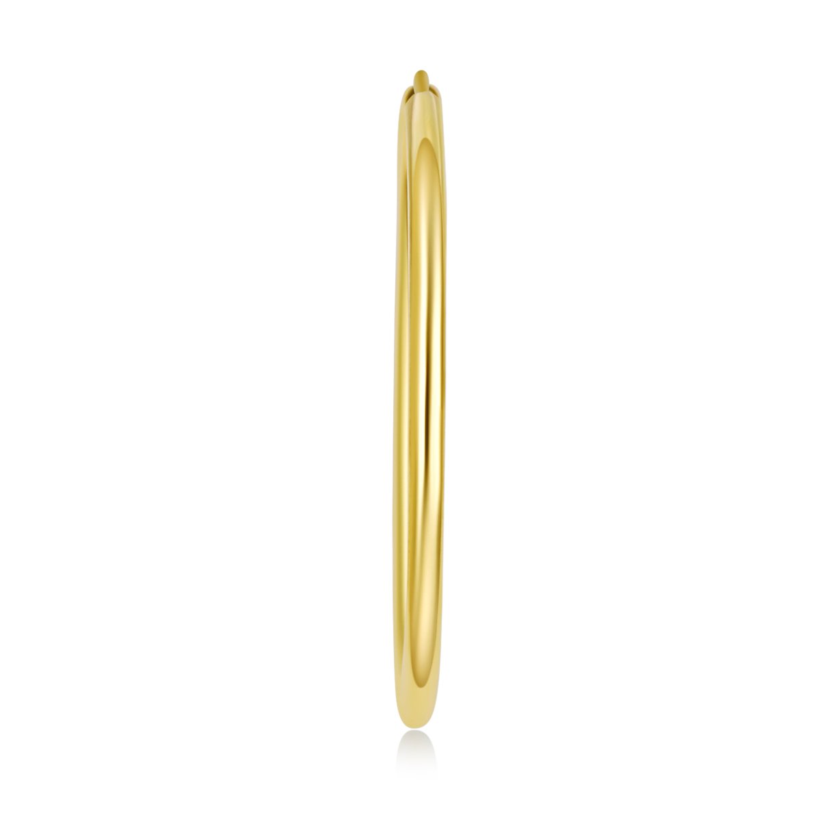 14K Yellow Gold 2mm Thin Endless Hoop Earrings - 9 Size Options for Women | Minimalist Dainty Everyday Jewelry for Work, Date Night & Gifts