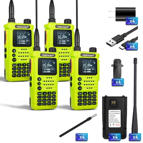 2nd Gen TD H8 GMRS Dual Band Radio 4 Pack - Long Range Walkie Talkies for Outdoor Adventures, Camping, Hiking & Emergency Communication