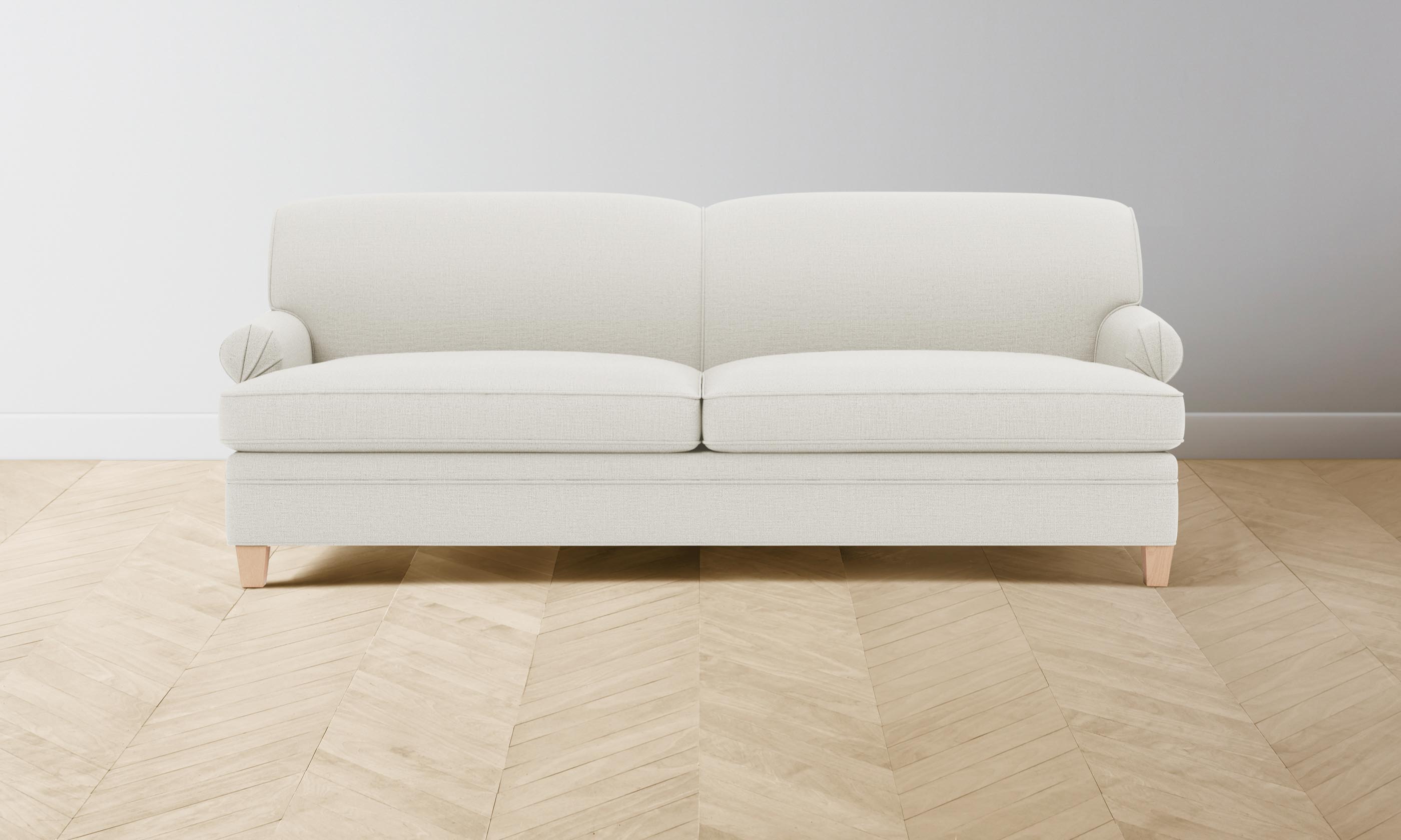Carmine Sofa - Performance Linen Weave Fabric Upholstered Modern Living Room Furniture for Home & Office Comfortable Seating