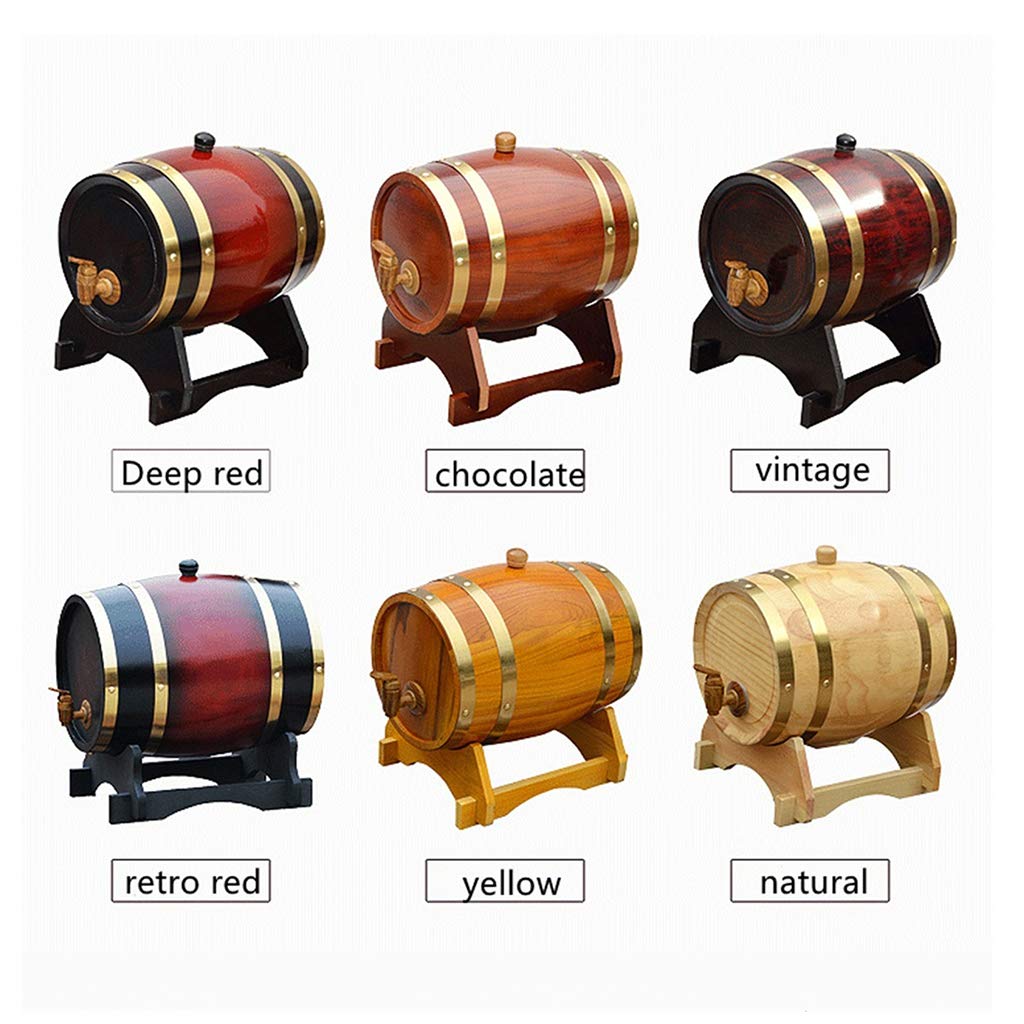 Premium 5L/10L/20L/50L Solid Oak Wine Barrel with Faucet - Aging & Storing Red Wine, Whiskey, Beer, Cocktail, Vinegar - Perfect for Home Brewing, Wine Cellars & Bar Decor