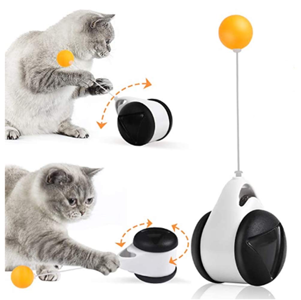 Interactive Cat Tumbler Toy with Catnip - Stimulates Hunting Instincts, 360° Rotating Ball & Auto-Balance Swing for Kittens - Fun Pet Toy for Indoor Play & Exercise