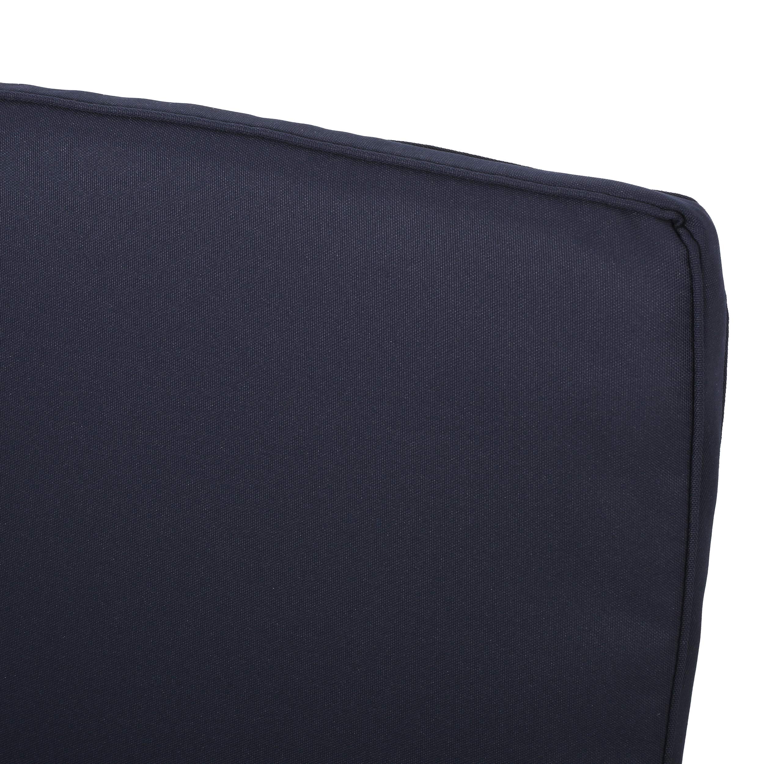 Christopher Knight Home 313290 Gavin Outdoor Water Resistant Fabric Loveseat Cushions - Navy Blue - Weatherproof & Durable Patio Furniture Cushions for Deck, Porch, and Poolside Lounging