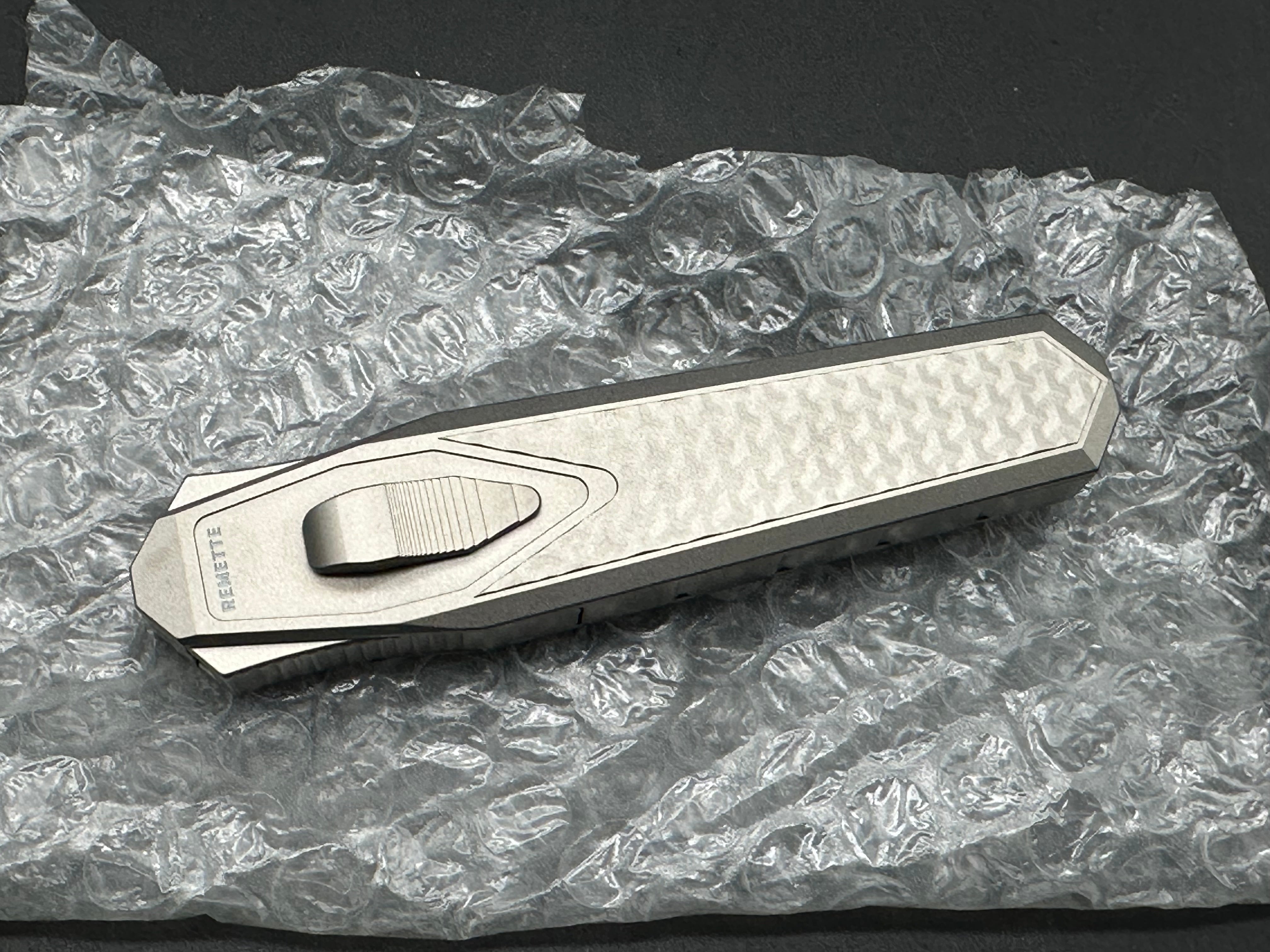 Premium Remette Swordfish Titanium Handle Folding Knife with M390 Super Steel Blade - Ideal for Outdoor Camping, Hunting, and Everyday Carry (EDC)