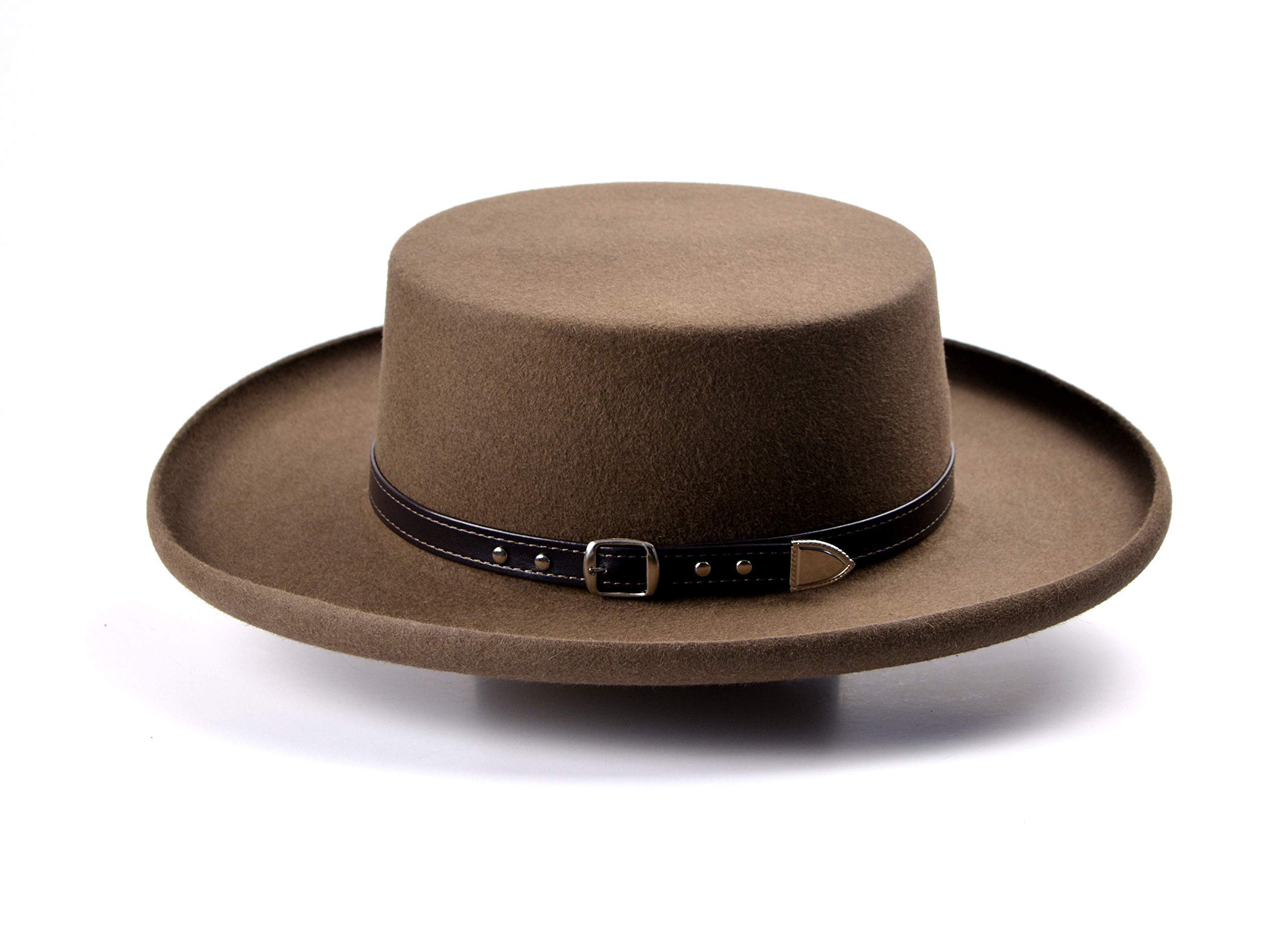 Premium Wide Brim Gambler Hat - The RANCHER - 100% Rabbit Fur Felt Cowboy Hat for Men & Women - Western Style, Sun Protection, Outdoor Rodeo & Country Fashion Accessory