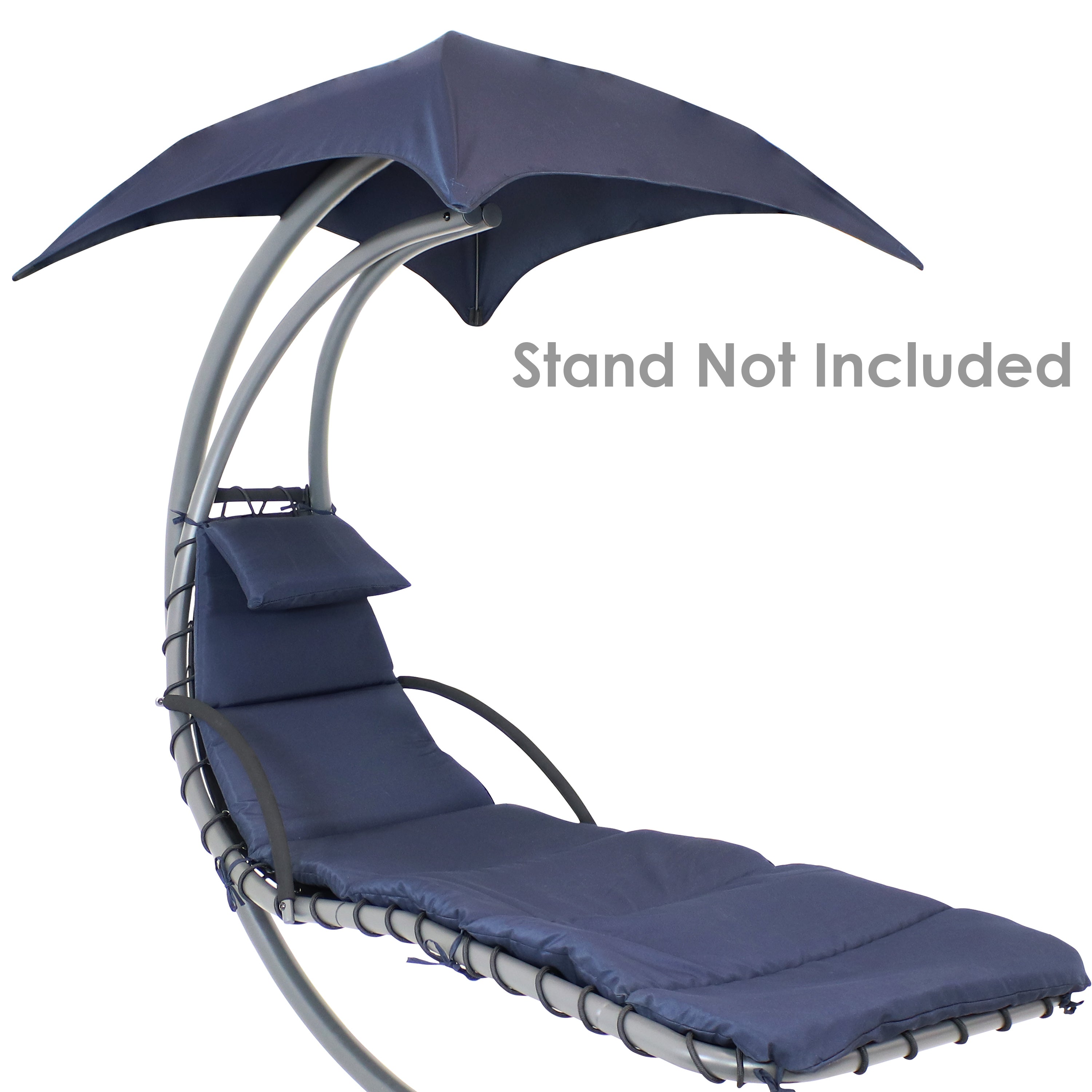 Sunnydaze Hanging Lounge Chair Replacement Cushion & Umbrella Set - Outdoor Patio Furniture Accessories for Poolside, Beach, and Garden Relaxation