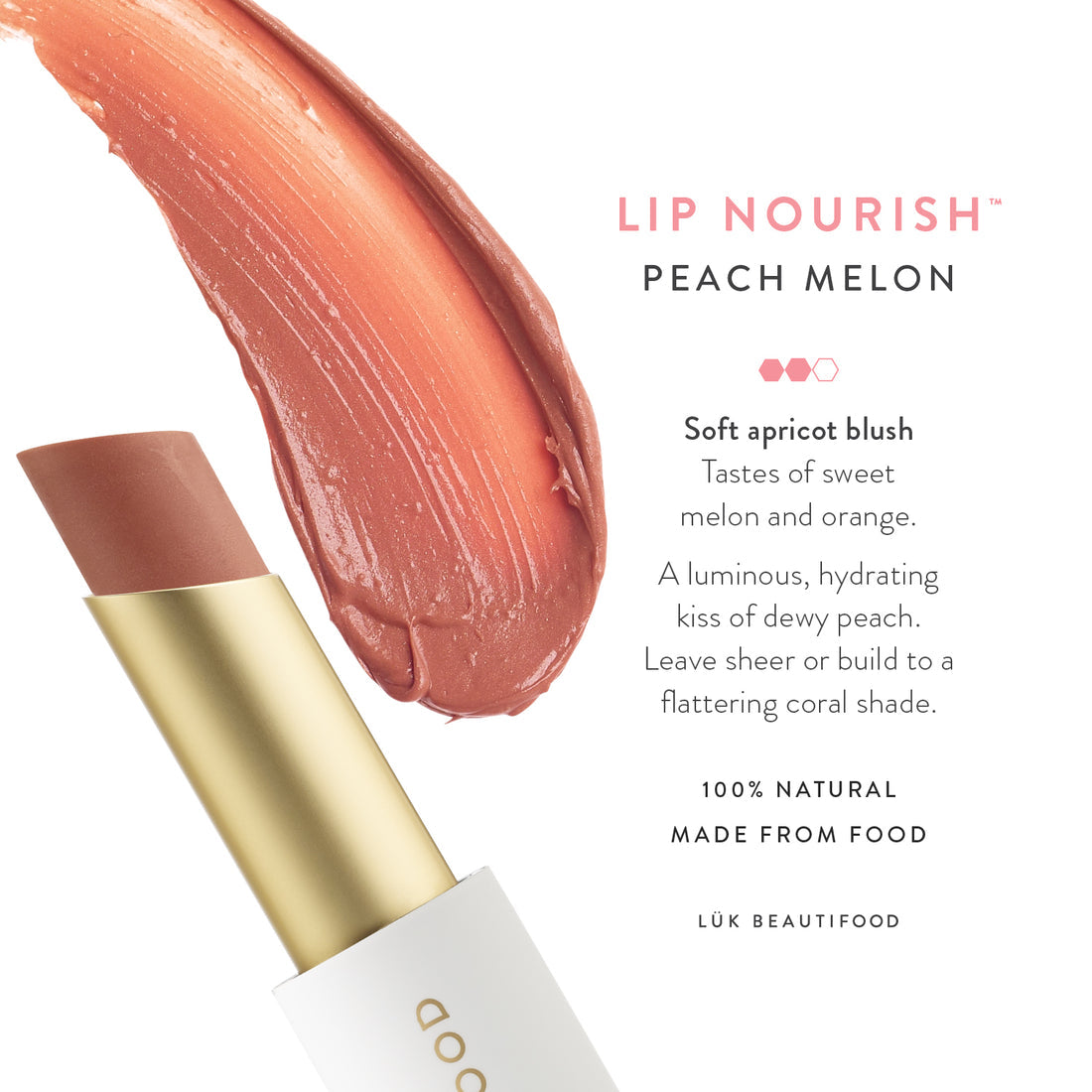 Lip Nourish™ Peach Melon Lip Balm - Hydrating & Moisturizing for Dry Lips - Perfect for Daily Use, Travel & Outdoor Activities