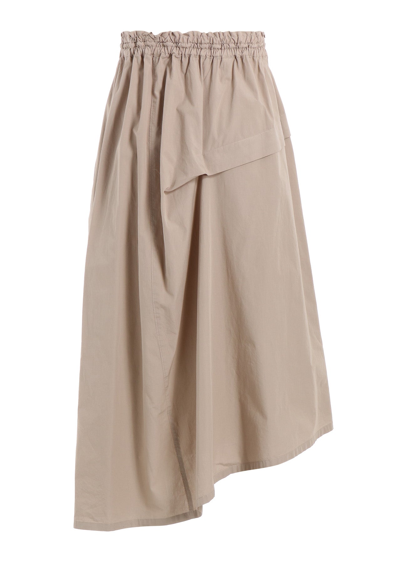 Stylish Cotton Broad Garment Dyed Right Tucked Asymmetric Skirt - Women's Fashion Skirt for Casual Wear, Office Outfits & Special Occasions