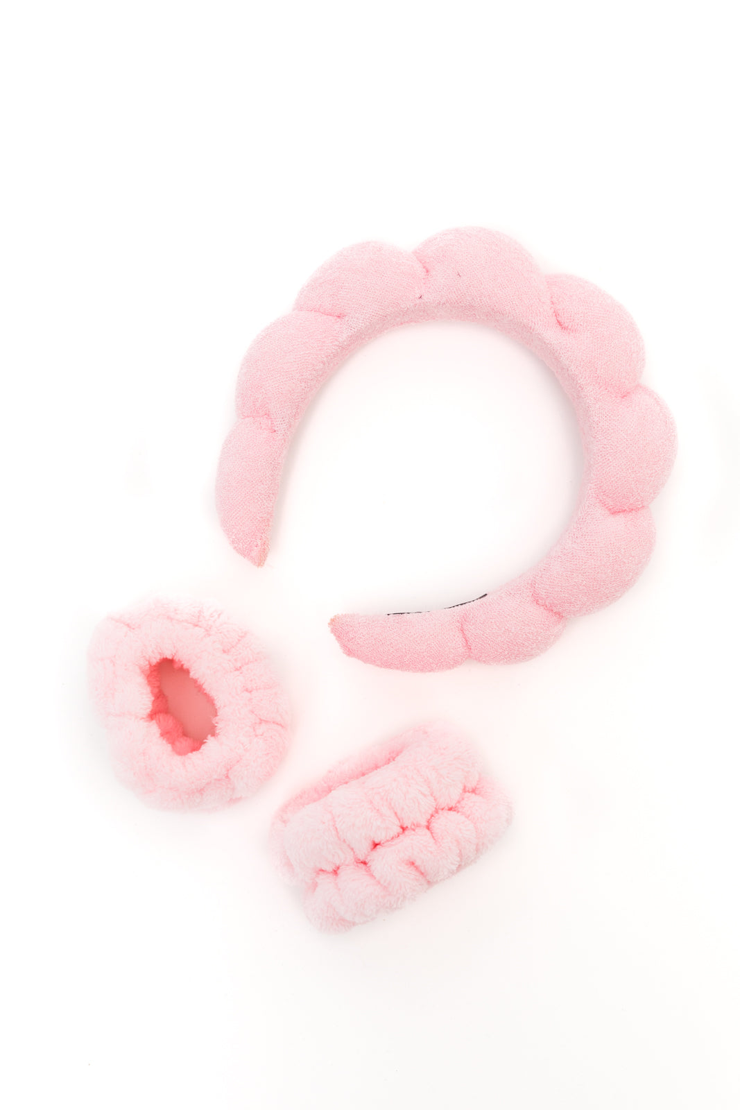Pink Lost in the Moment Headband and Wristband Set - Yoga, Running & Workout Accessories for Women