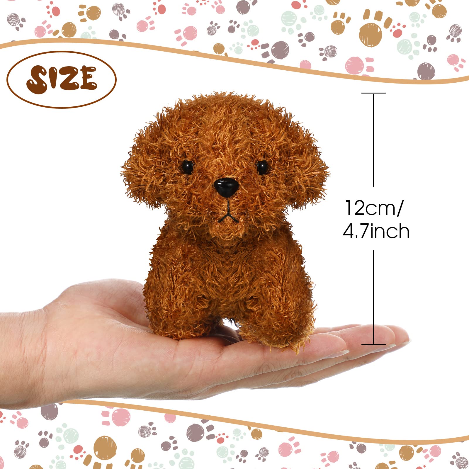 Skylety 12 Pack 5 Inch Mini Stuffed Dog Plush Toys - Soft Cute Puppy Plushies Bulk Set for Kids, Birthday Gifts, Party Favors, Nursery Decor & Cuddling Companions