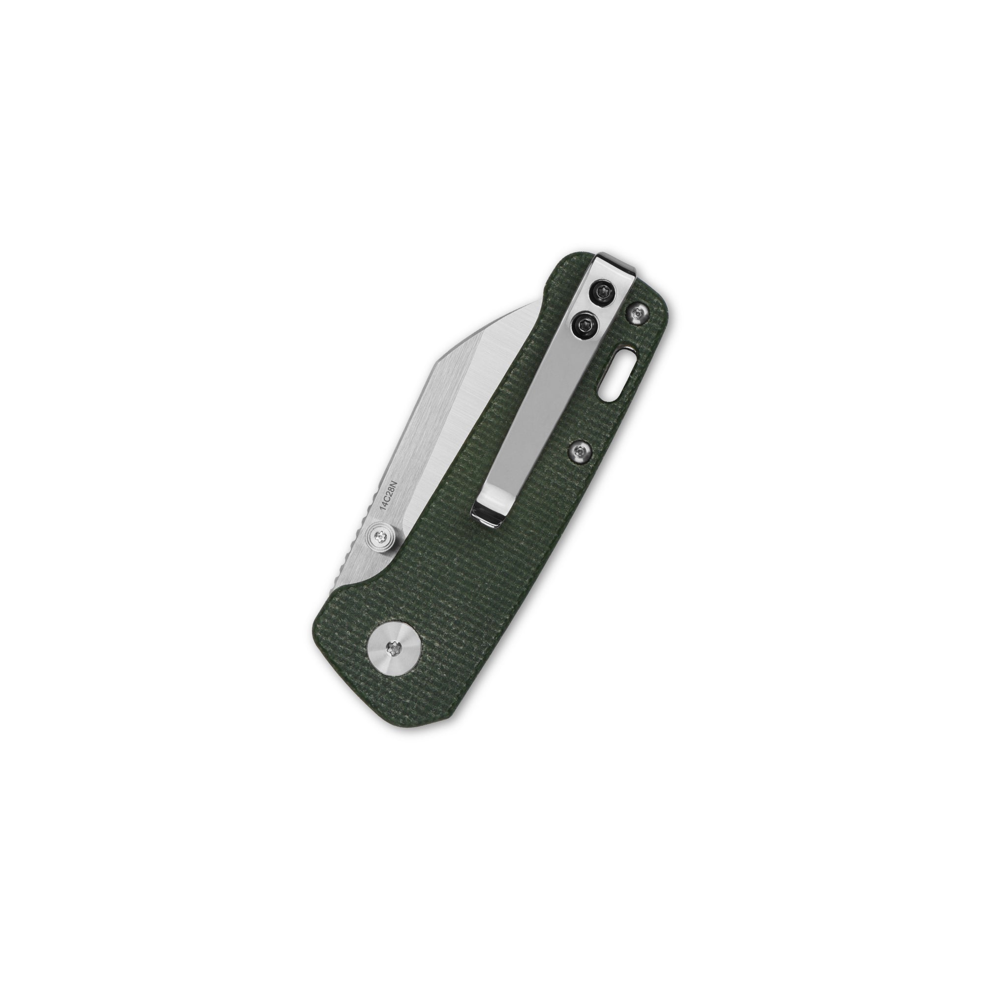 QSP Penguin Mini Liner Lock Pocket Knife - 14C28N Stainless Steel Blade & Micarta Handle - EDC Folding Knife for Camping, Hiking, and Everyday Carry