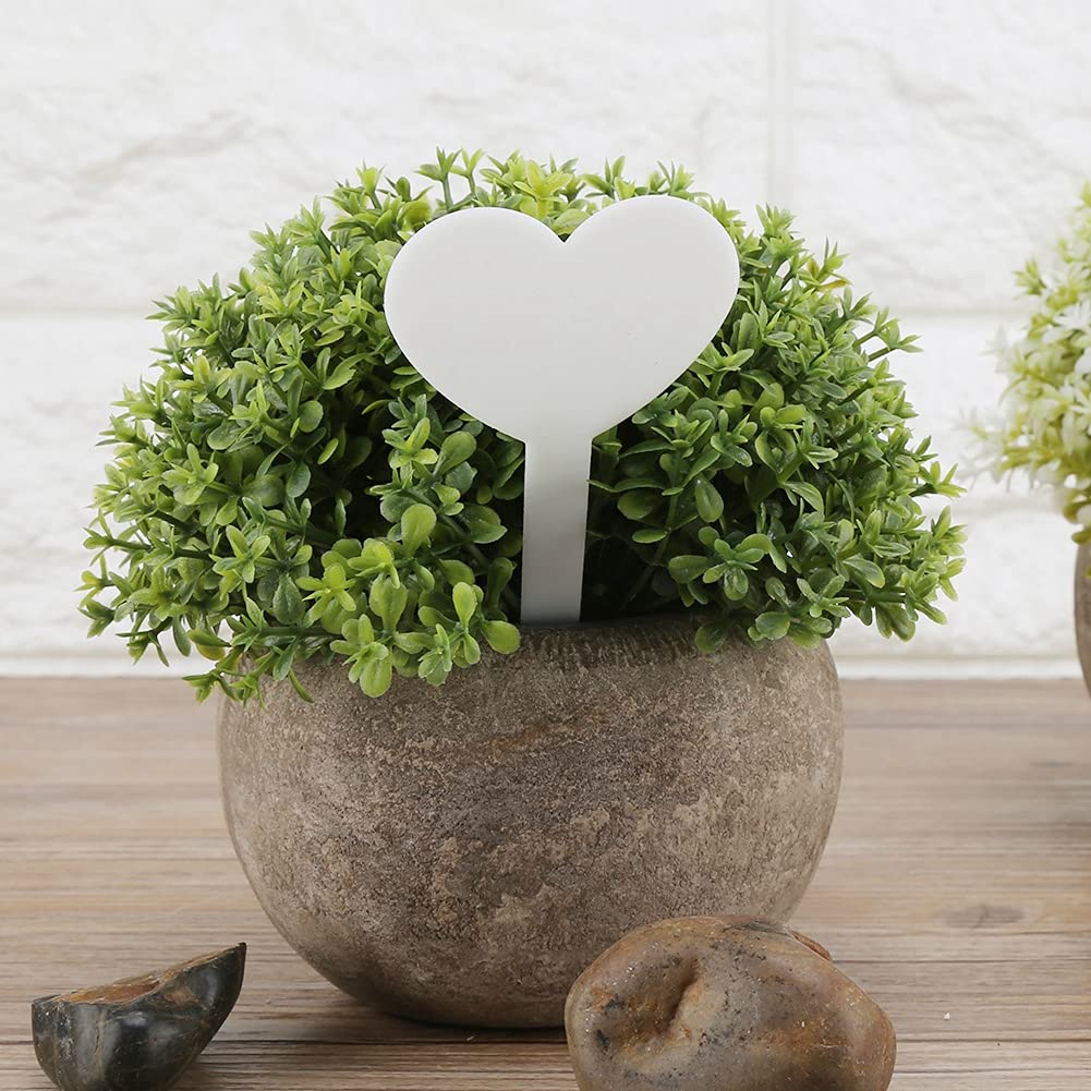 Shanrya 100PCS Waterproof Plant Labels - 8.3cm/3.27in Durable Garden Markers for Seedlings, Herbs & Flowers | Perfect for Greenhouses, Indoor Pots, Outdoor Gardens & Plant Decoration (White)