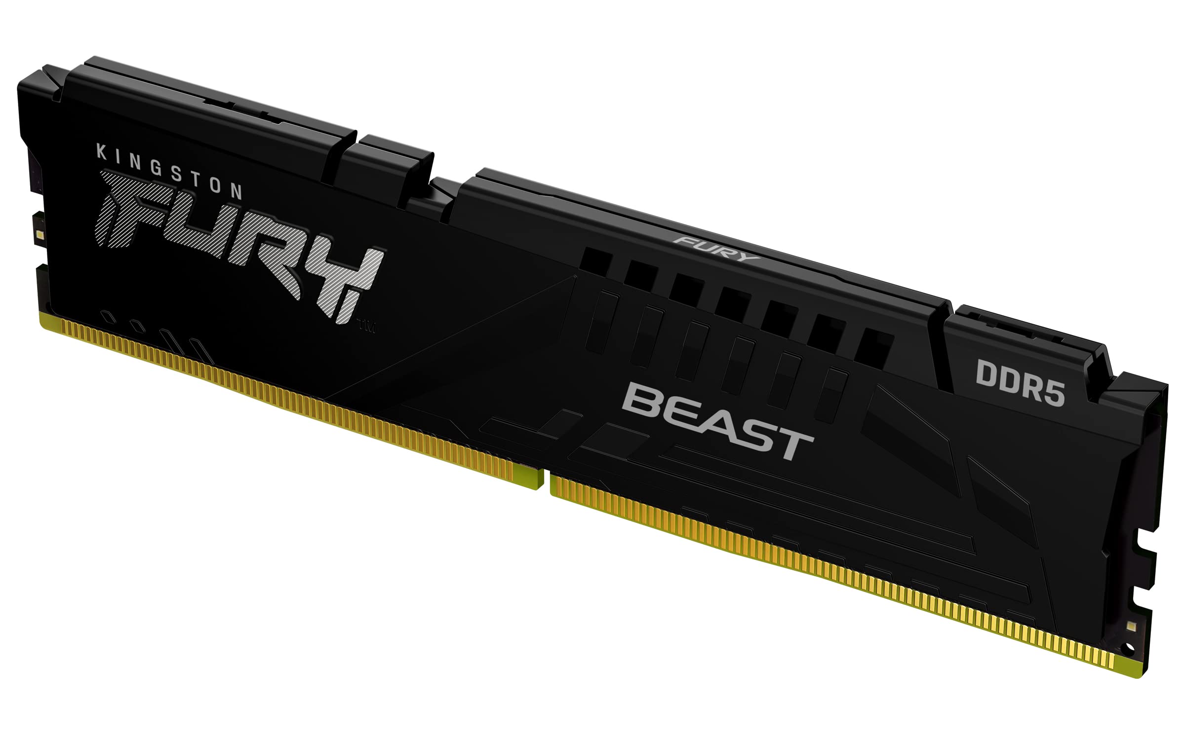 Kingston Fury Beast Black 32GB DDR5 RAM 5600MHz CL40 XMP 3.0 Ready Gaming Memory Single Module KF556C40BB-32 - High Performance Desktop Memory for Gaming PCs, Workstations & Content Creation