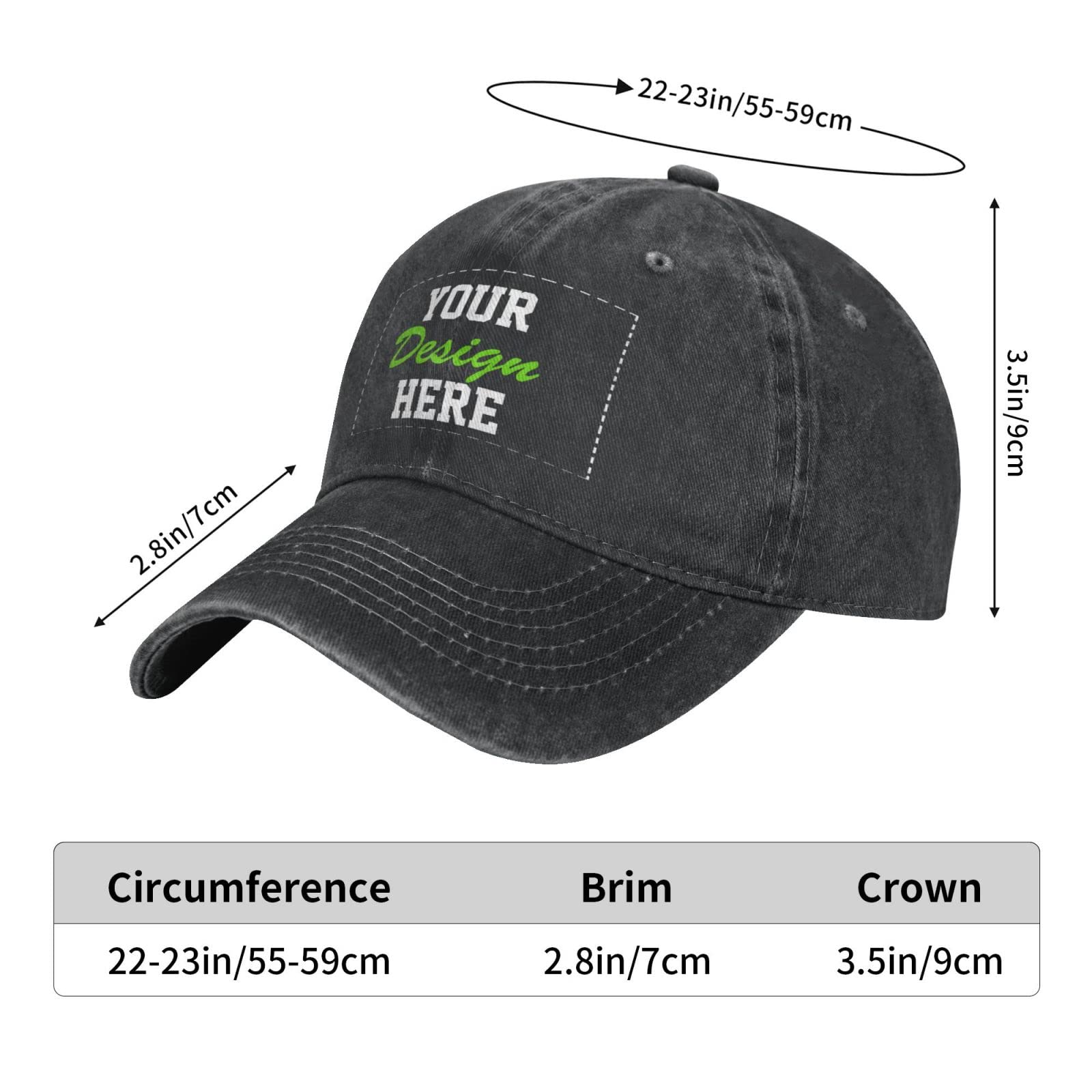 Custom Embroidered Hats with Team Name & Logo - Personalized Cowboy Hats for Men & Women - Design Your Own Customizable Baseball Caps for Sports Teams, Corporate Events & Outdoor Activities