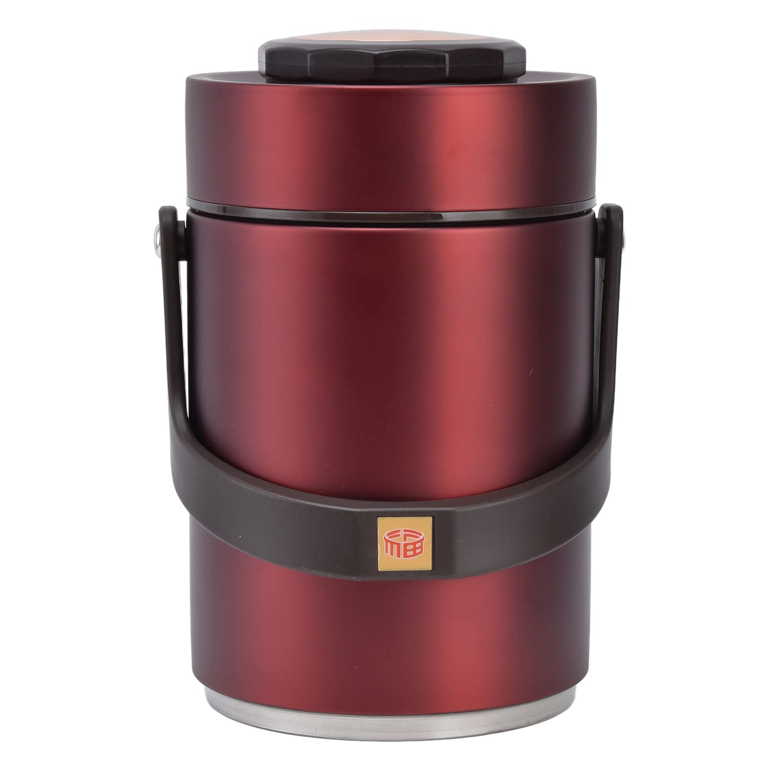 2000ml Stainless Steel Vacuum Insulated Lunch Box - Double Wall Thermal Food Container for Hot & Cold Meals - Portable & Leak Proof - Ideal for Office, School, Picnics & Travel (Red)