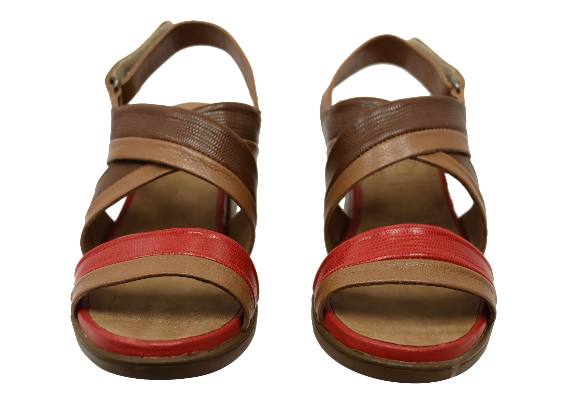 Opananken Nancie Women's Comfortable Leather Mid Heel Sandals - Stylish & Supportive for Work, Date Night & Summer Outings
