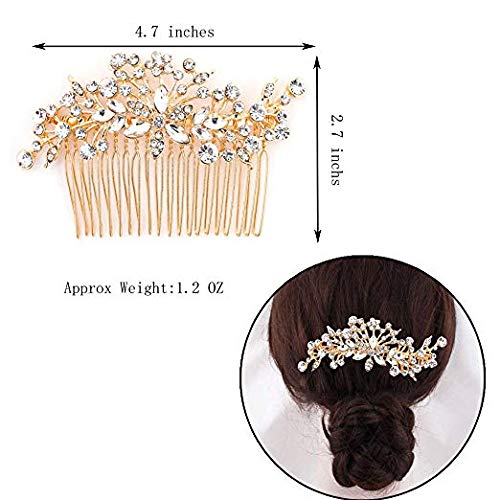 Elegant Wedding Hair Side Combs | Bridal Hair Accessories for Brides & Bridesmaids | Perfect for Weddings, Bridal Showers & Special Occasions