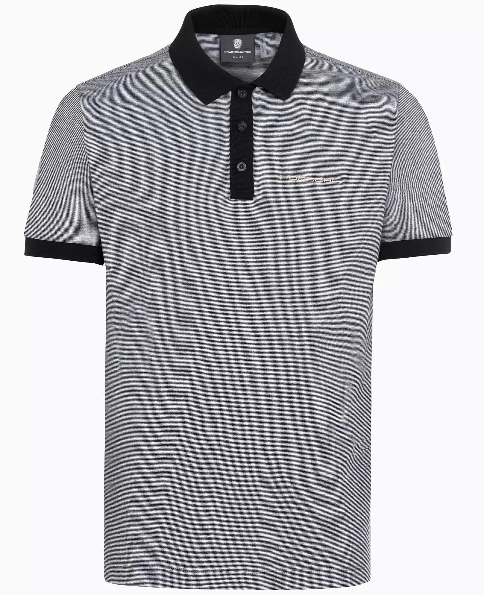 Porsche Heritage Men's Polo Shirt - Classic Black & White Cotton Golf Shirt for Casual & Business Wear | Perfect for Golf, Office & Summer Outfits