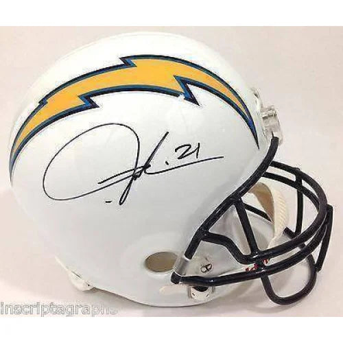 Ladainian Tomlinson Signed San Diego Chargers Football Helmet with JSA COA - Authentic NFL Collectible for Fans, Display, and Memorabilia Collection