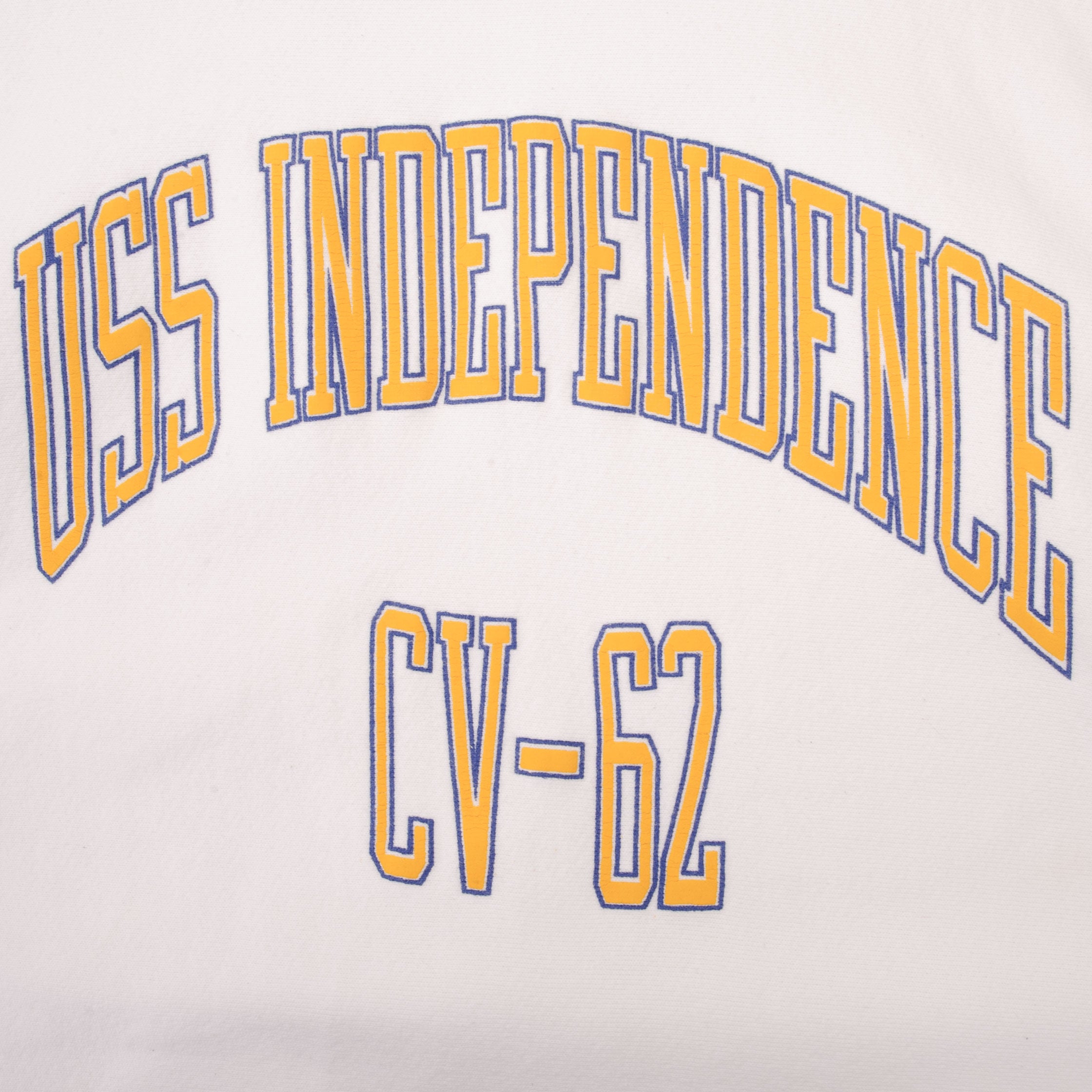 Vintage USN USS Independence CV62 Reverse Weave Sweatshirt - Medium, Made in USA - Perfect for Military Enthusiasts & Vintage Collectors