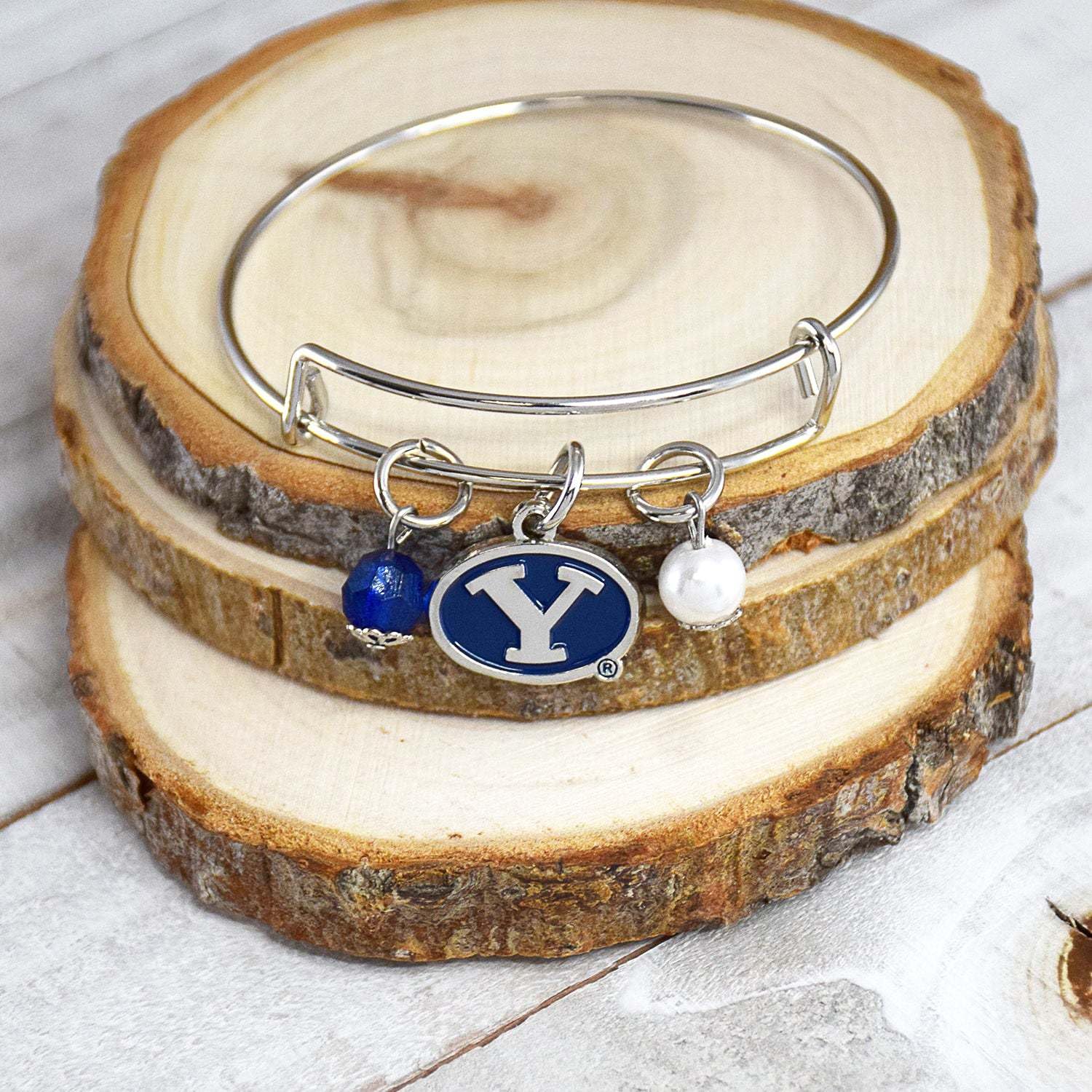 Official NCAA College Team Bangle Bracelet - Adjustable Up to 8 Inches | Fan Frenzy Gifts | College Sports Jewelry for Women & Men | Perfect for Game Day, Graduation & School Spirit Accessories
