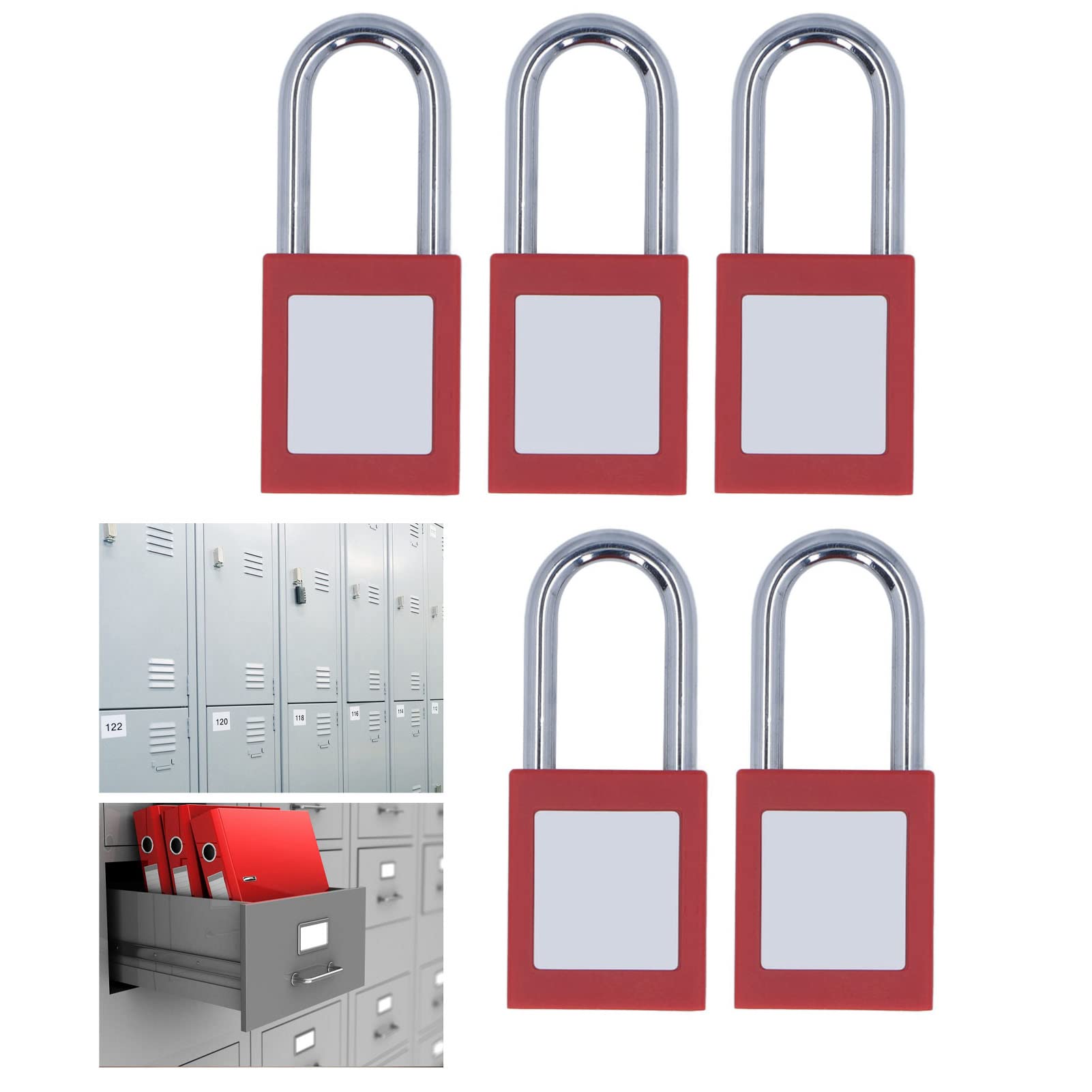 10PCS Keyed Different Security Cable Locks - Reusable Locking Tag Padlock Set with 1 Key per Lock for Industrial, Chemical & Power Equipment - Secure Electrical Panels, Toolboxes & Storage Units