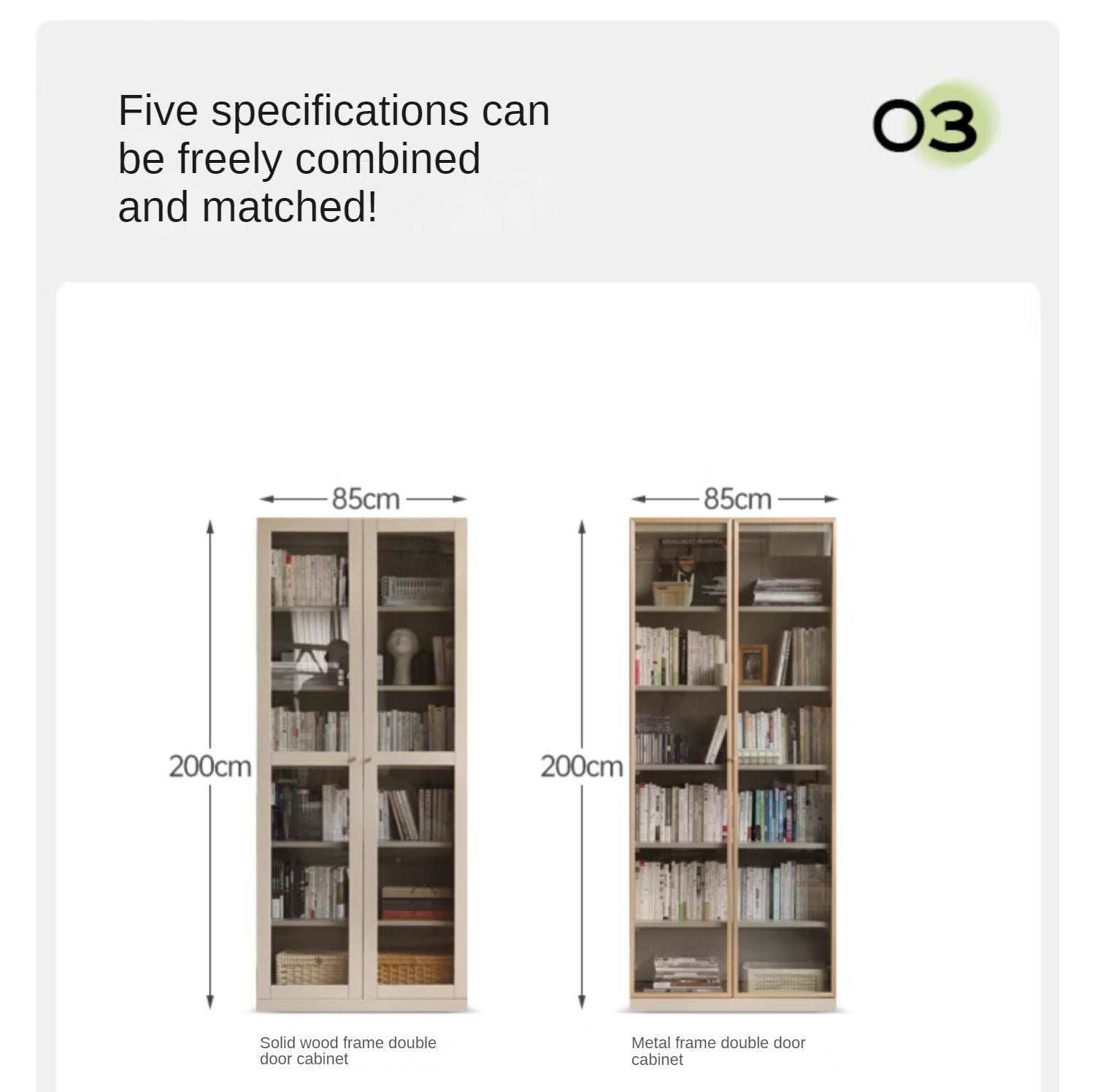 Premium Poplar Solid Wood Bookcase - Light Luxury Style for Home Office, Living Room & Library | Modern Wooden Bookshelf Organizer
