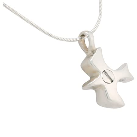 Sterling Silver Dove Pendant Necklace for Ashes - Memorial Cremation Jewelry for Loved Ones - Perfect for Funerals, Memorial Services & Keeping Memories Close