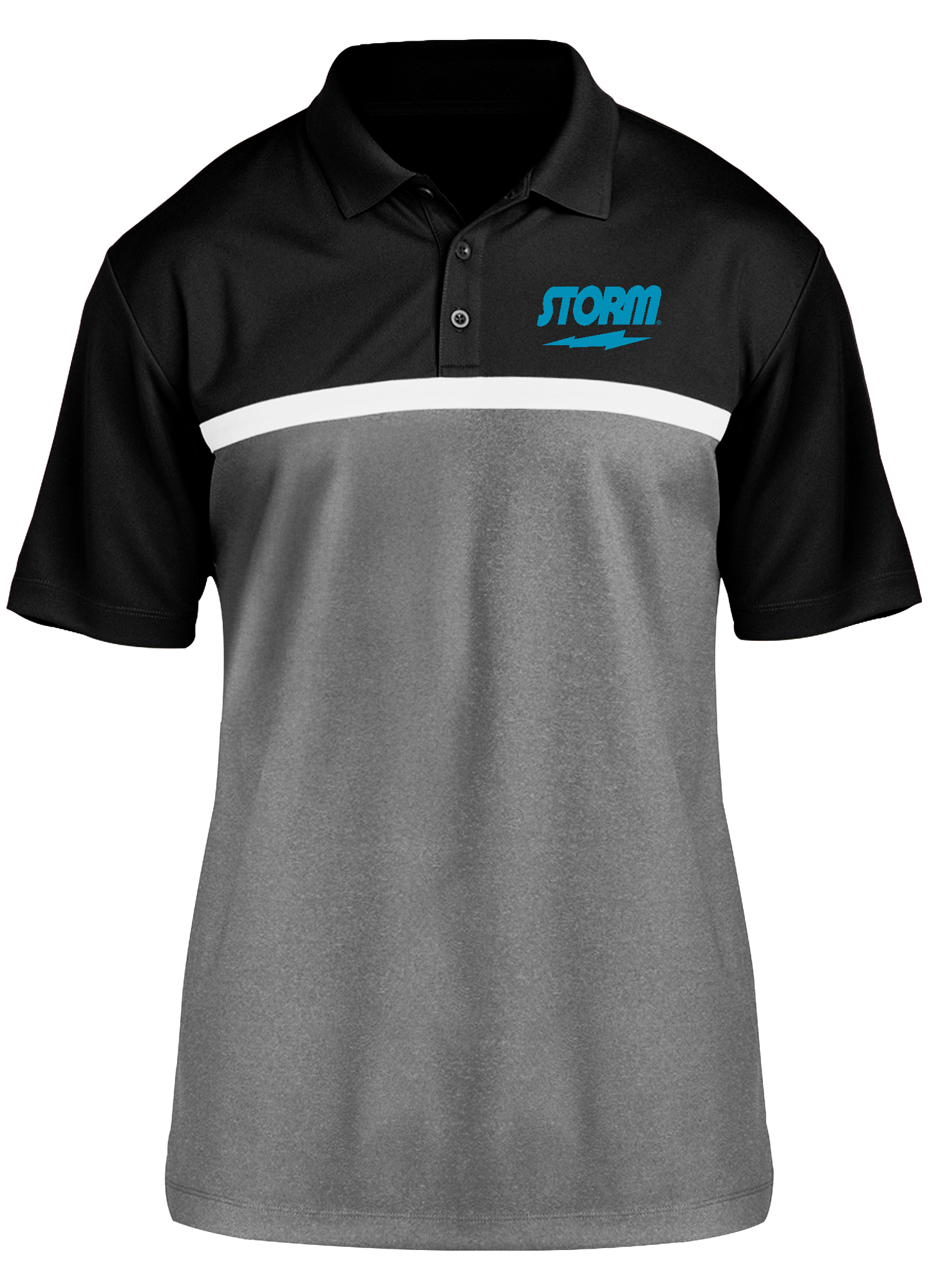 Storm Electric Blue Competitor Polo Shirt for Men - Black, White, Gray - Breathable Performance Golf & Tennis Polo for Sports & Casual Wear