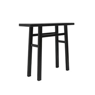Modern Pavia Console Table - 43 Inch Black Entryway Table for Hallway, Living Room & Bedroom - Slim Sofa Table with Sturdy Metal Legs - Perfect for Home Decor & Small Spaces
