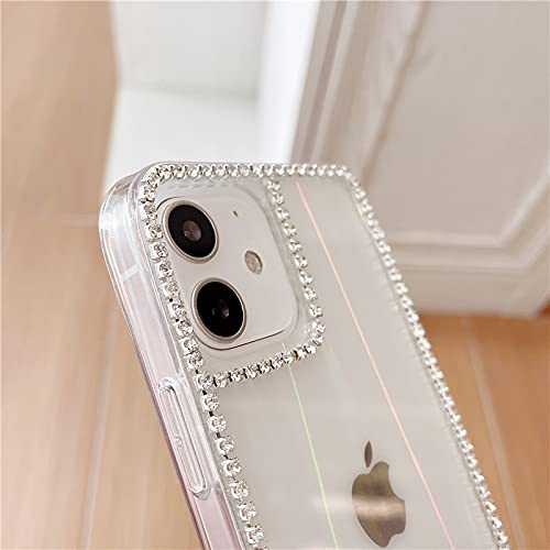Fycyko iPhone 12 Pro Max Case - Clear Luxury Glitter Bling Protective Cover with TPU & PC for Women & Girls | Perfect for Everyday Use, Parties & Special Occasions