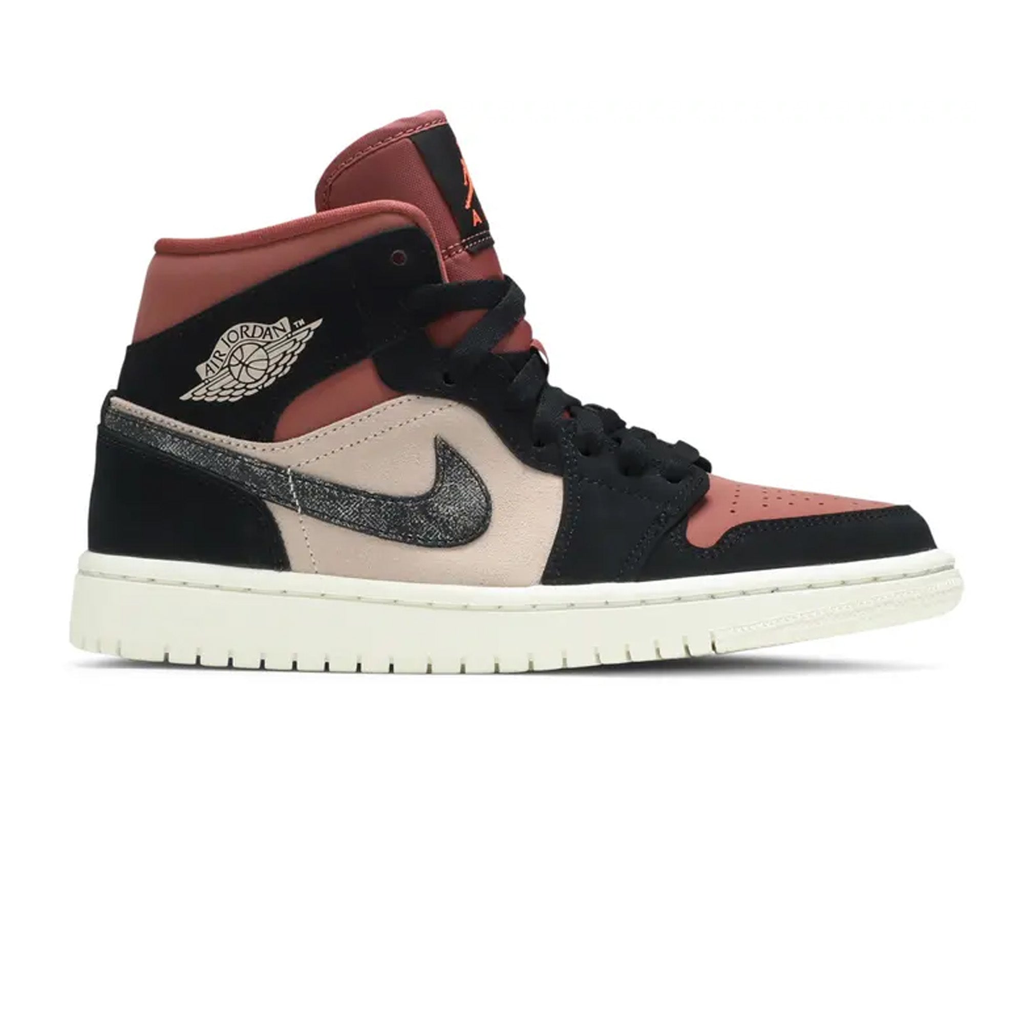 Air Jordan 1 Mid W 'Burgundy Dusty Pink' Women's Basketball Shoes - Stylish Sneakers for Casual Wear, Gym & Street Fashion