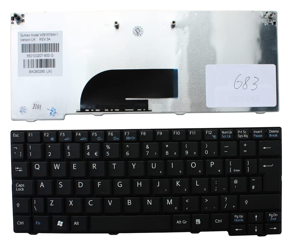 UK Layout Black Replacement Laptop Keyboard Compatible with Sony Vaio VPCM12M1E - Durable Typing Solution for Work & Gaming