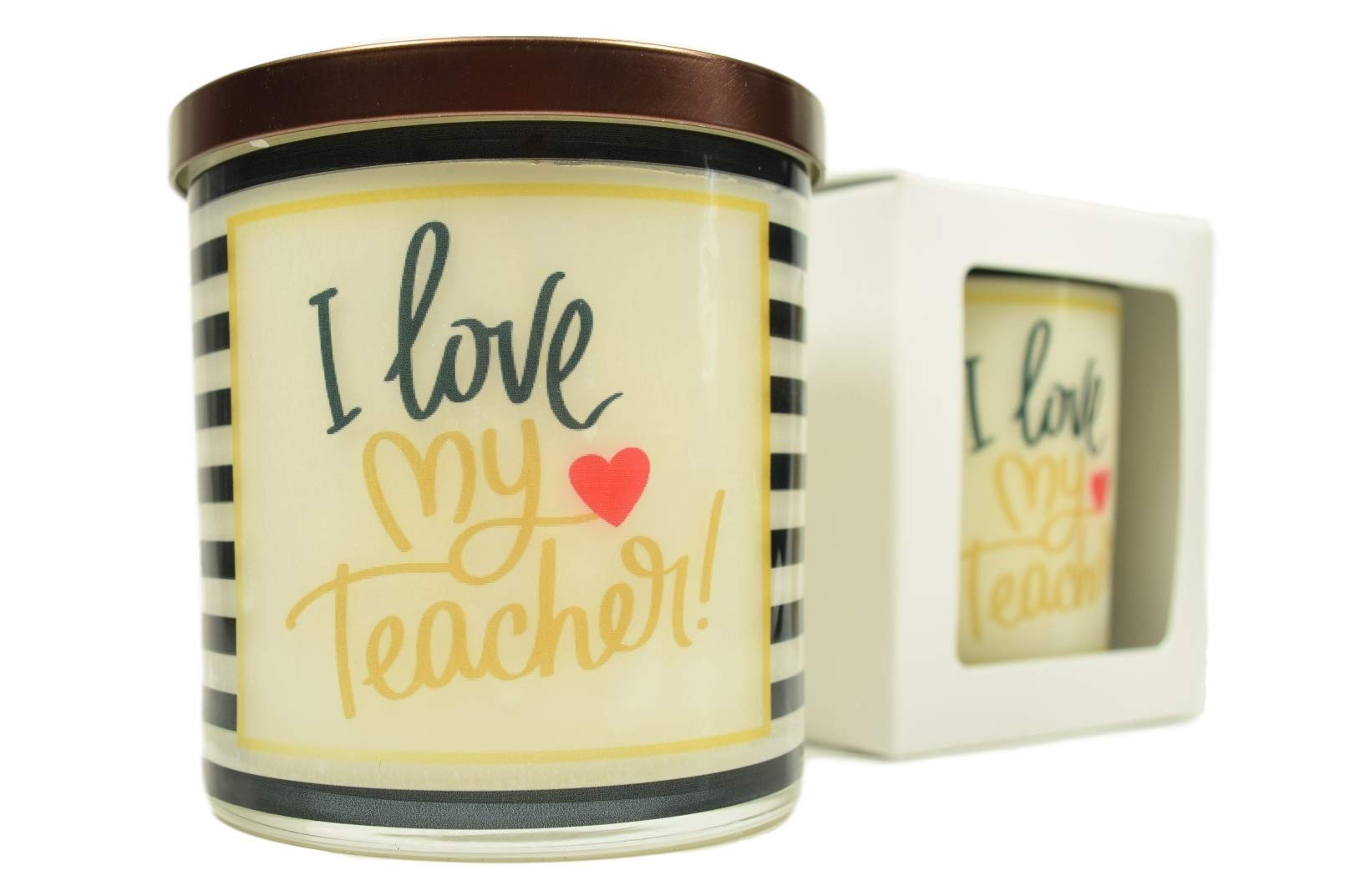 Best Teacher Gift - 12oz Natural Soy Candle in Glass Jar | Handmade Scented Candle with Custom Message | Perfect for Teacher Appreciation, Classroom Decor & Relaxation