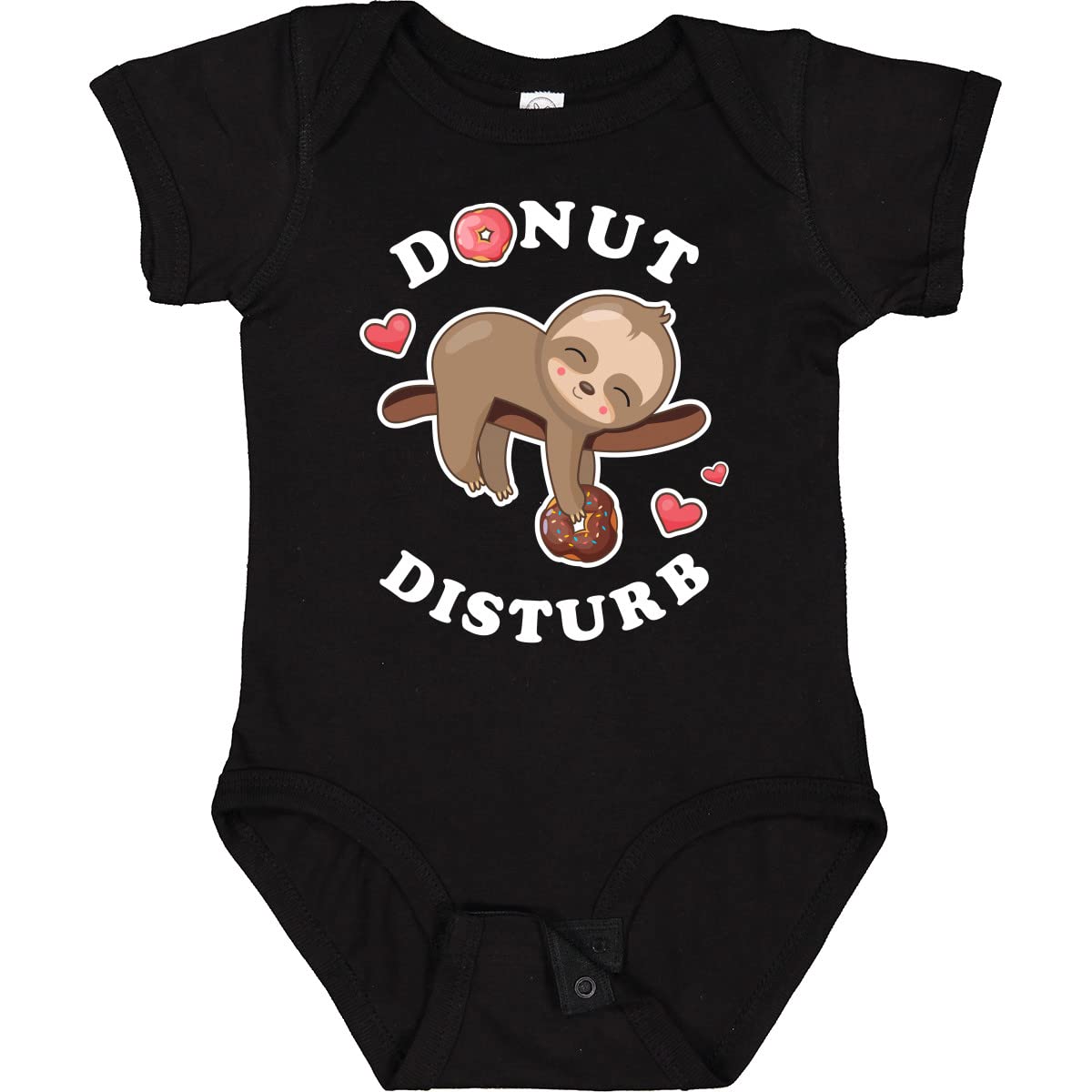 Inktastic Donut Disturb Sloth Baby Bodysuit - Cute Animal Print Onesie for Newborns & Infants - Perfect for Sleepwear, Playtime & Photo Shoots