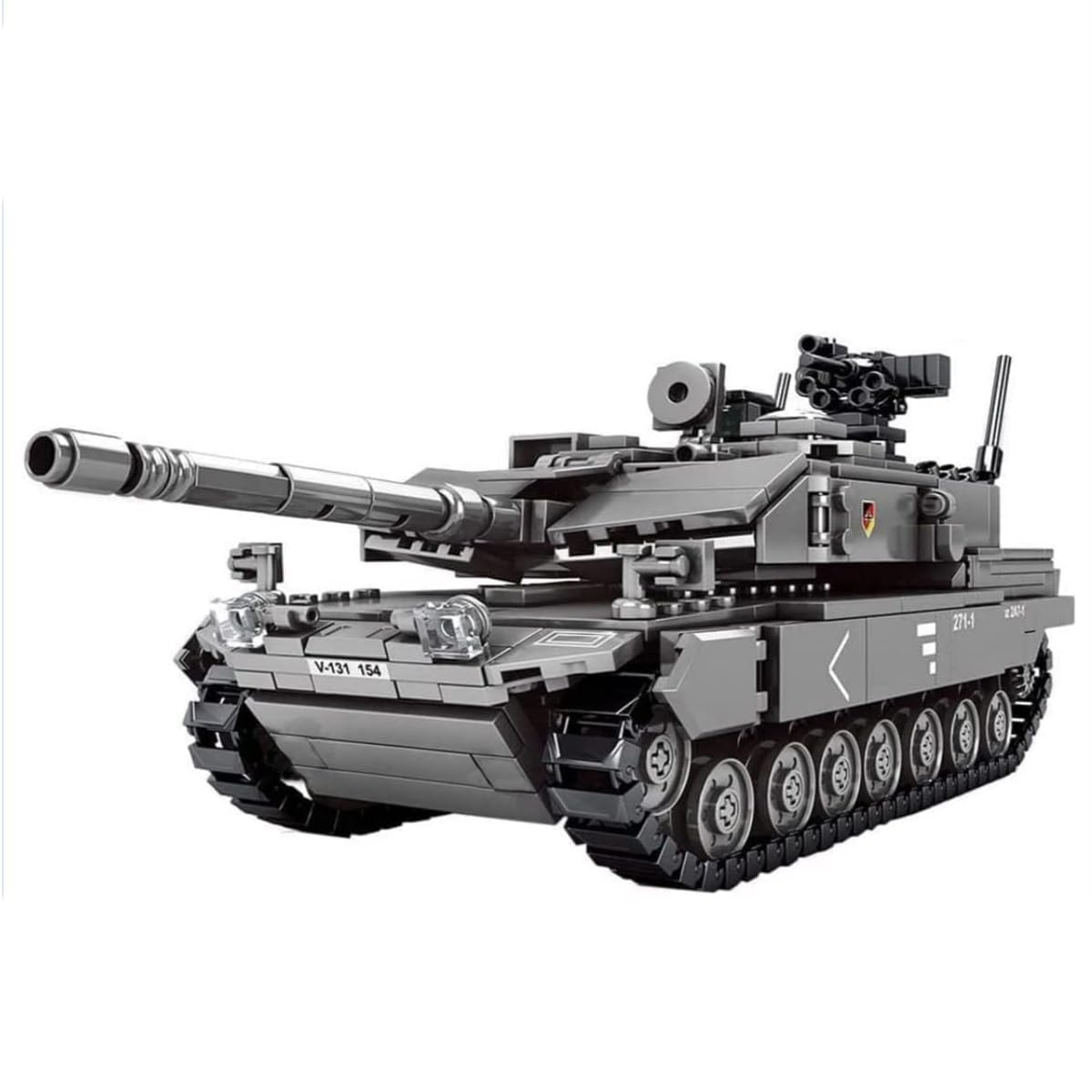 Leopard 2A7+ Tank Building Blocks Set - 898 Piece Military Model Kit with 4 Soldier Figures | STEM Educational Construction Toy for Kids & Adults | Perfect for WW2 History Enthusiasts, Birthday Gifts & Collector Displays