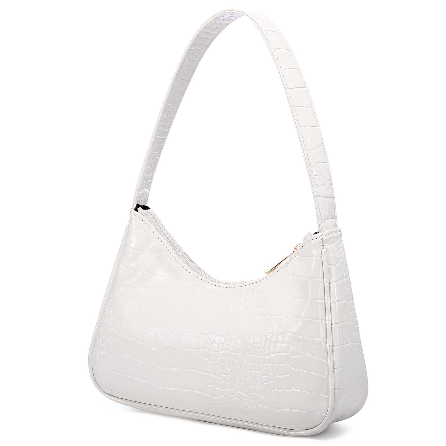 LOVEVOOK Women's Small Shoulder Bag - Crocodile Pattern Vegan Leather Clutch Purse, Cute Mini Handbag for Work, Party & Everyday Use