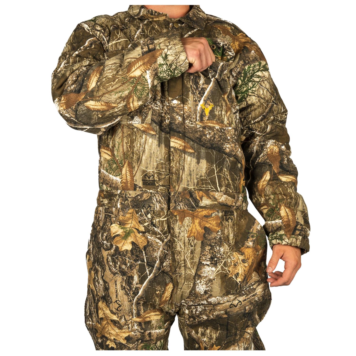 Men's Insulated Camo Hunting Coveralls - Waterproof Cold Weather One-Piece Jumpsuit for Outdoor Activities | Perfect for Winter Hunting, Fishing & Snow Work