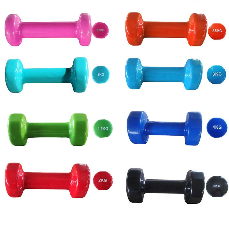 Premium Vinyl Dumbbell Set (5-50 lbs) - Home Gym Equipment for Strength Training & Weight Lifting - Perfect for Home Workouts, CrossFit & Fitness Enthusiasts