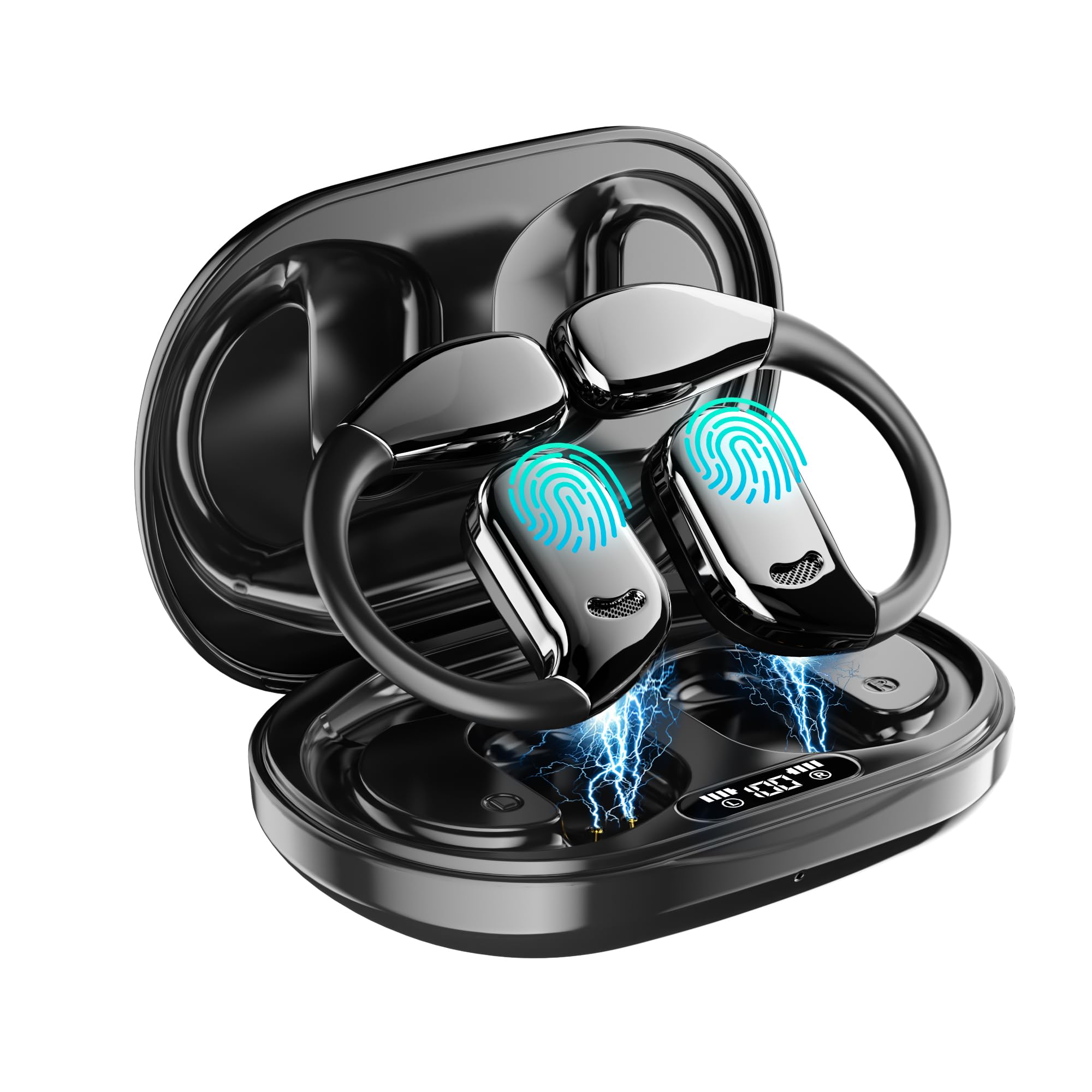 AI Translator Earbuds with Real-Time 144 Language Translation - 3-in-1 Wireless Earbuds for Travel, Business & Learning | Perfect for International Meetings, Language Practice & Global Adventures (Black)