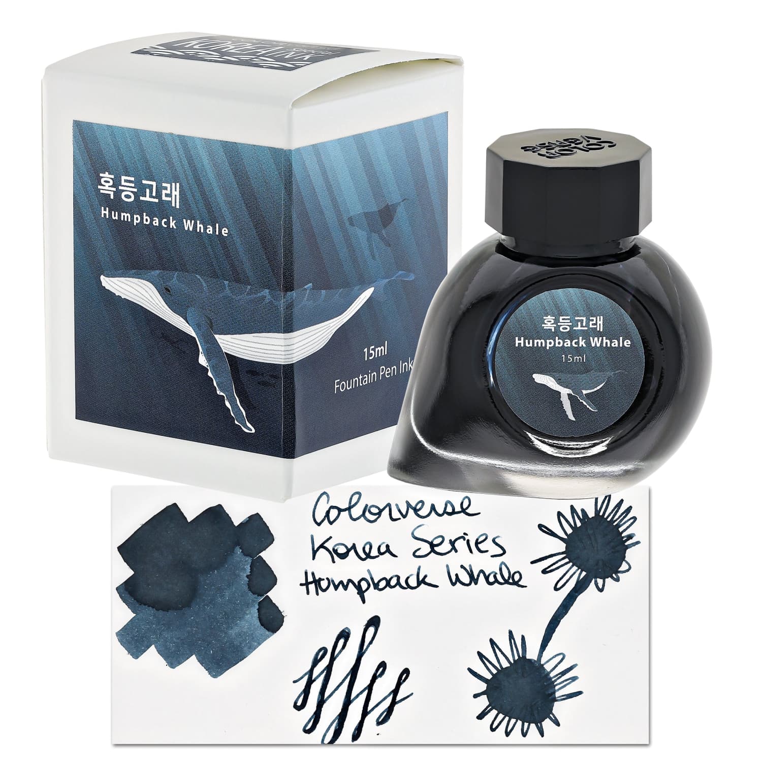 Colorverse Korea Special Humpback Whale Bottled Ink - 15mL for Fountain Pens, Calligraphy & Artistic Writing